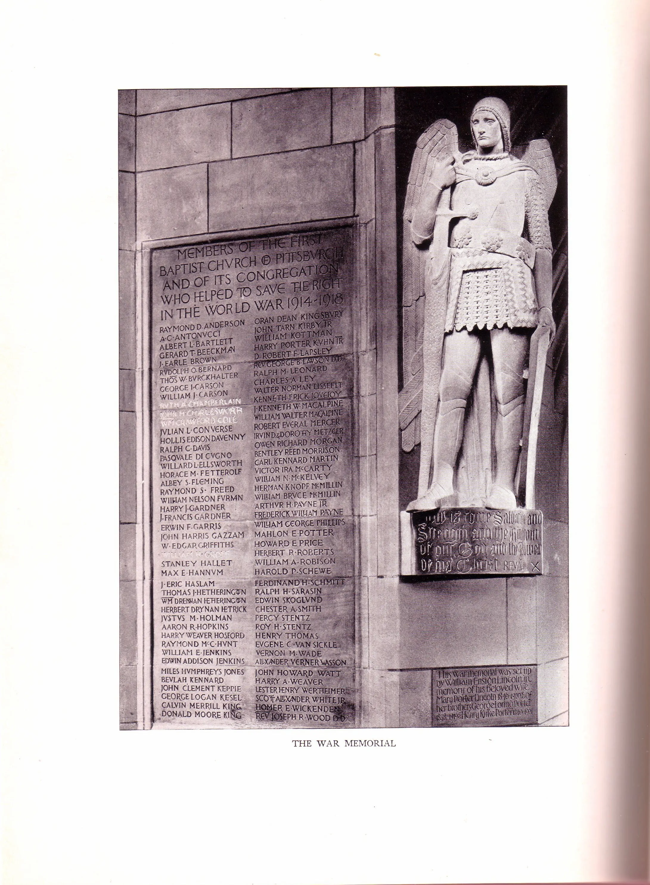 First Baptist Church War Memorial, Pittsburgh