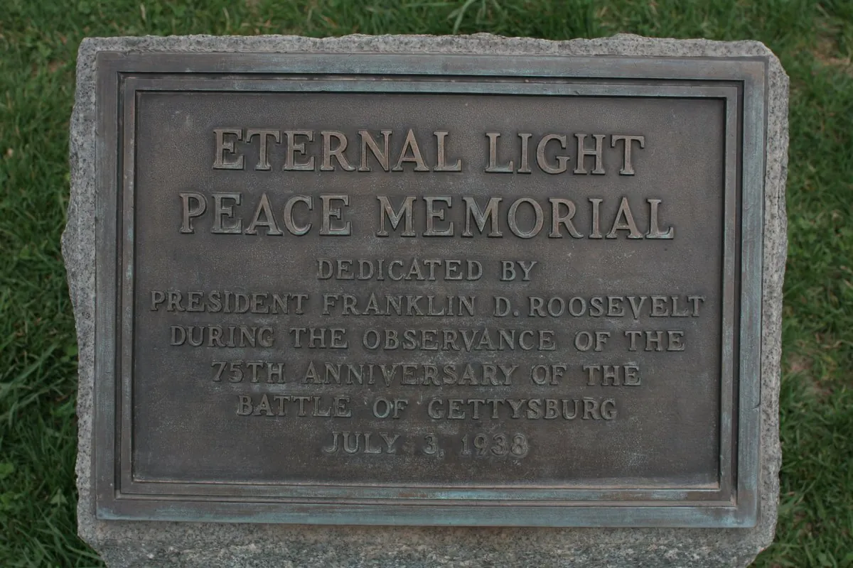 Dedication plaque, Gettysburg, Pennsylvania