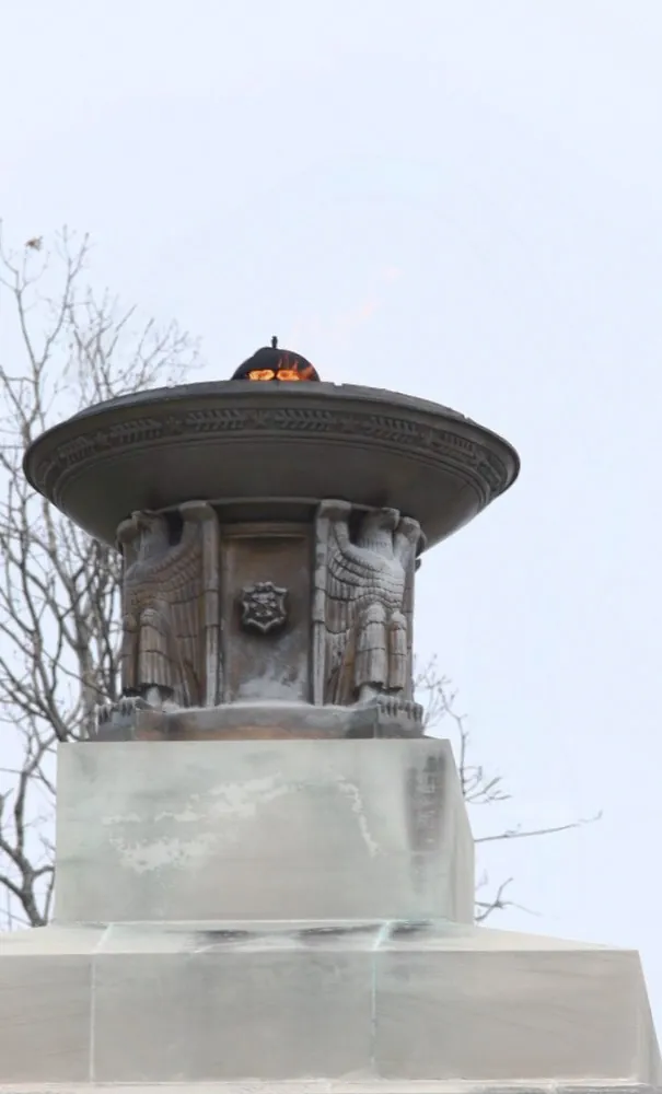 Eternal Flame and bronze eagles, Gettysburg, Pennsylvania