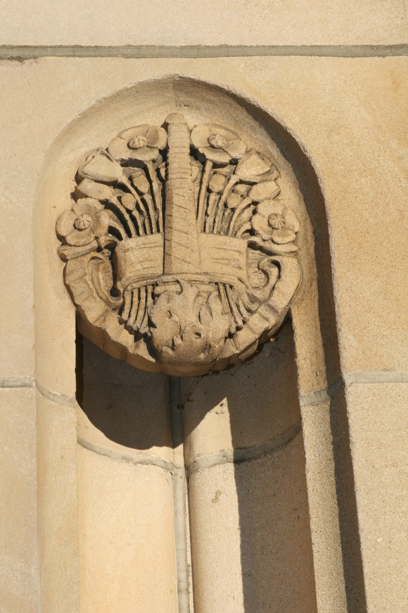 Carved relief on the exterior, New York City