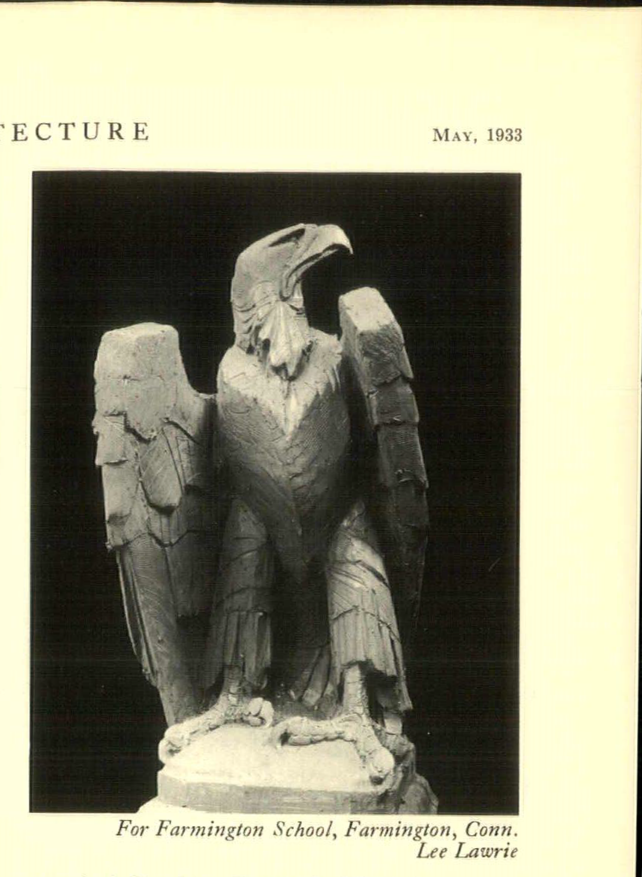 Eagle for Farmington School, Farmington, Connecticut, Civic, educational & memorial sculpture