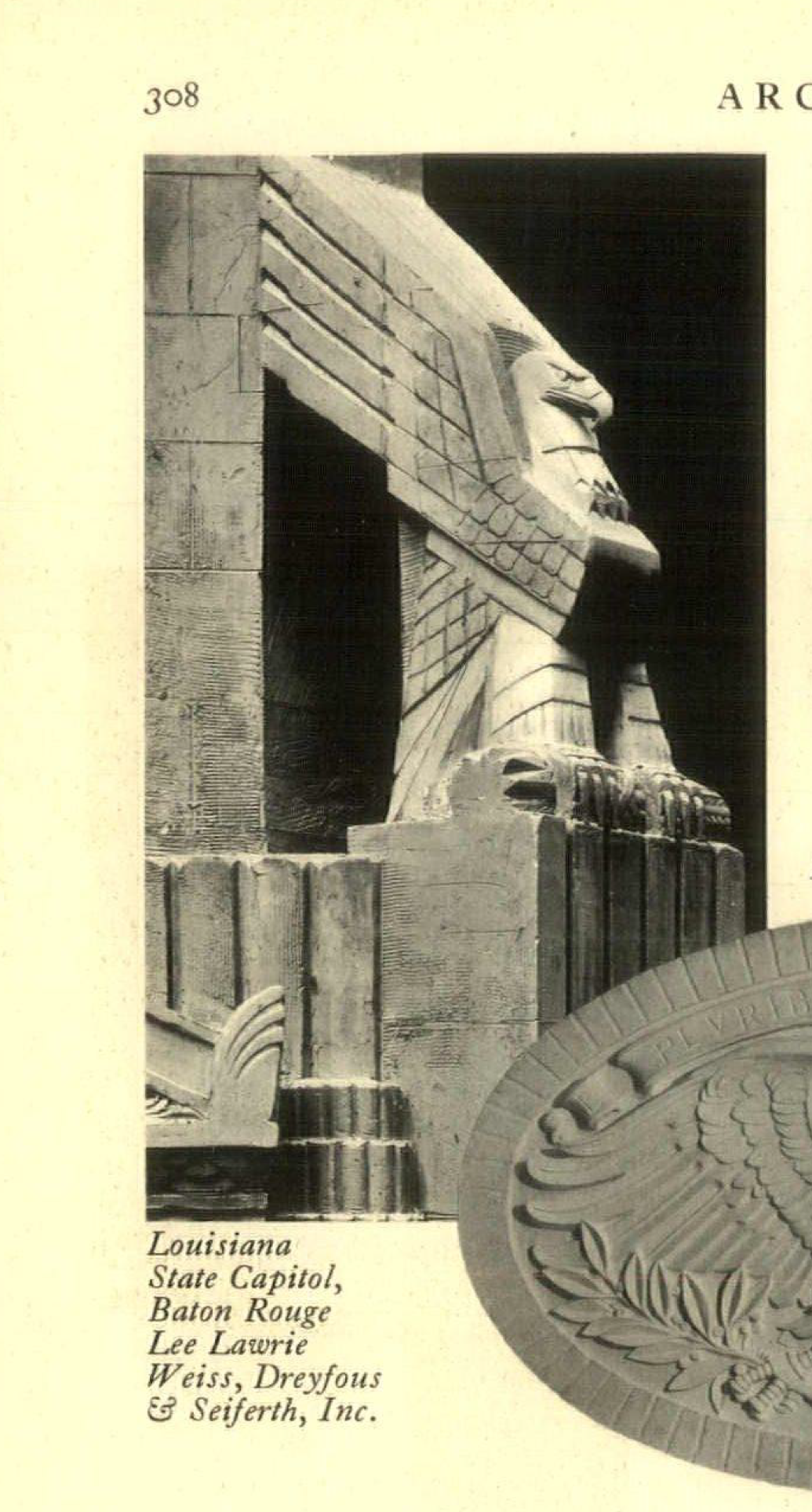 Eagle, Louisiana State Capitol, Civic, educational & memorial sculpture