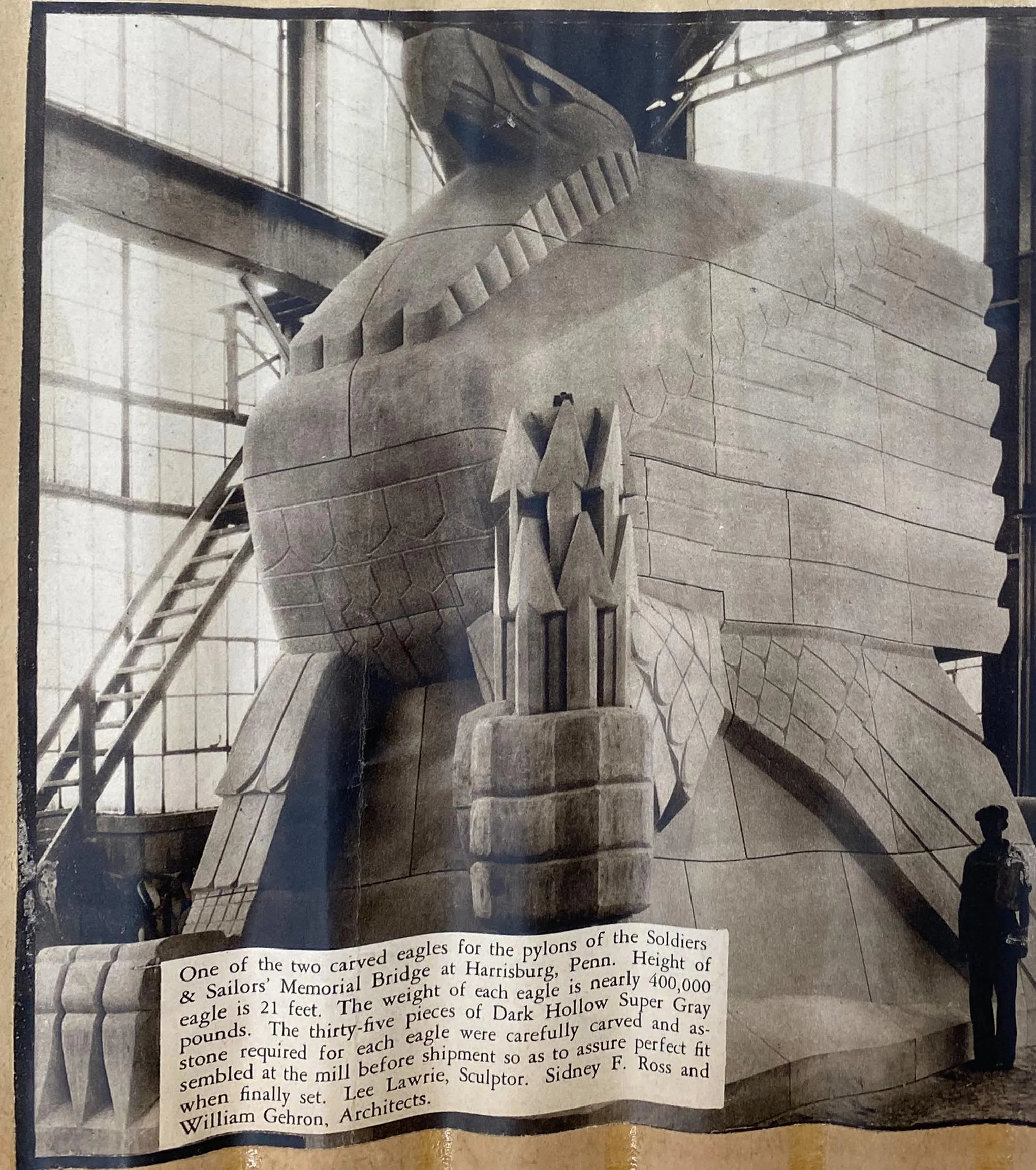 Colossal eagle detail, Civic, educational & memorial sculpture
