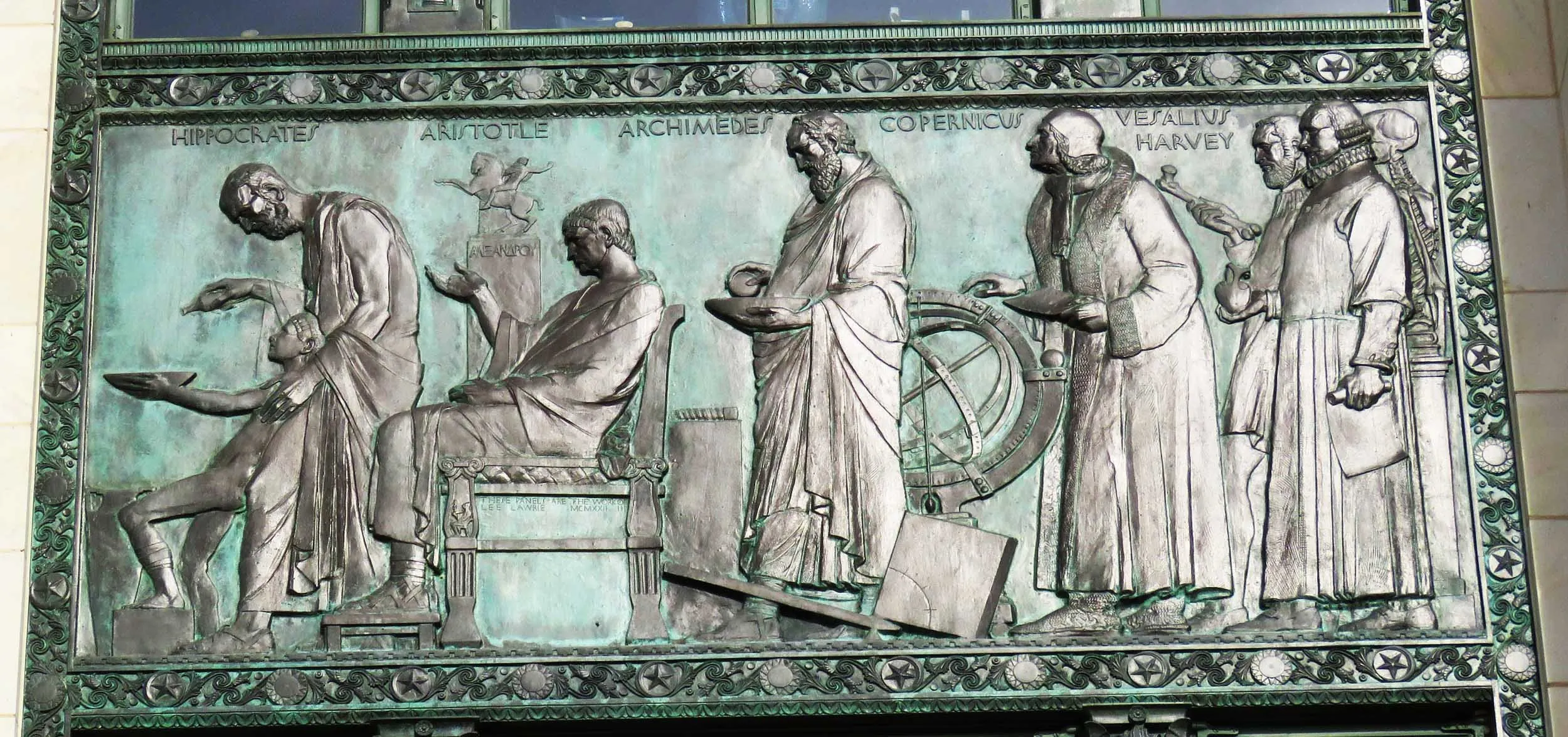 Hippocrates, Aristotle, Archimedes, Copernicus, Vesalius and Harvey, National Academy of Sciences