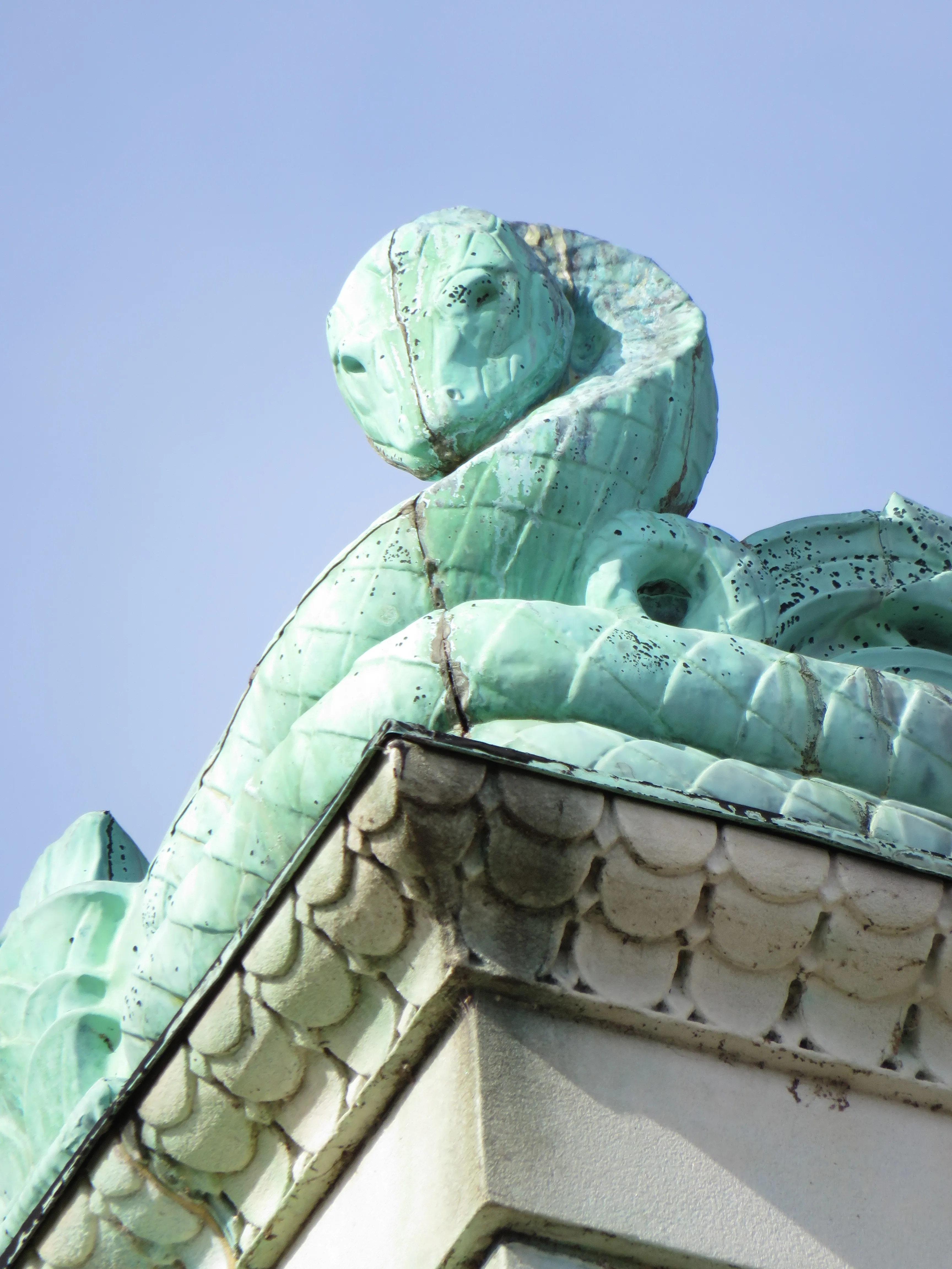 Snake at the roof corner, National Academy of Sciences Building · Washington, D.C.