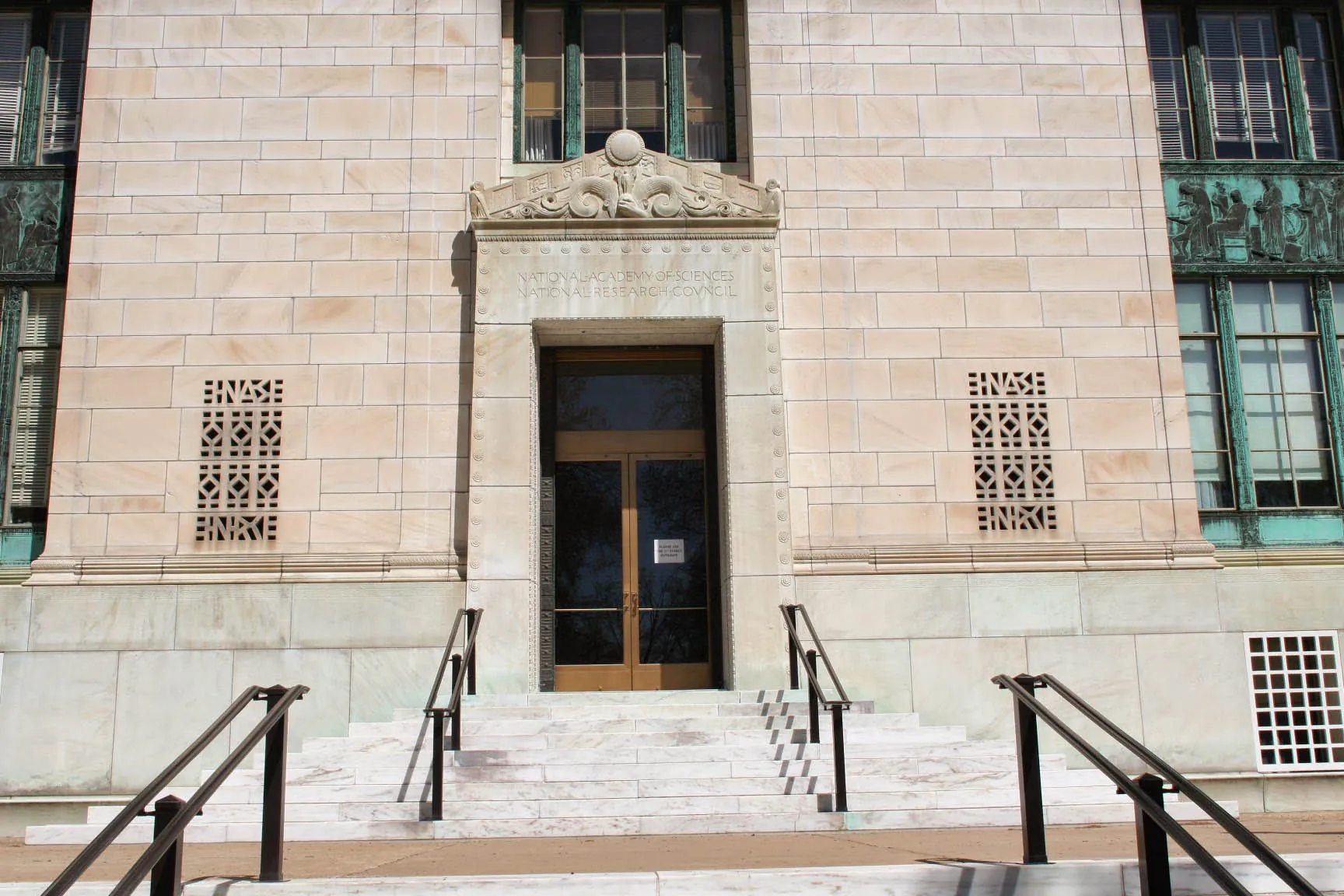 South main entrance to the National Academy of Sciences, National Academy of Sciences Building · Washington, D.C.