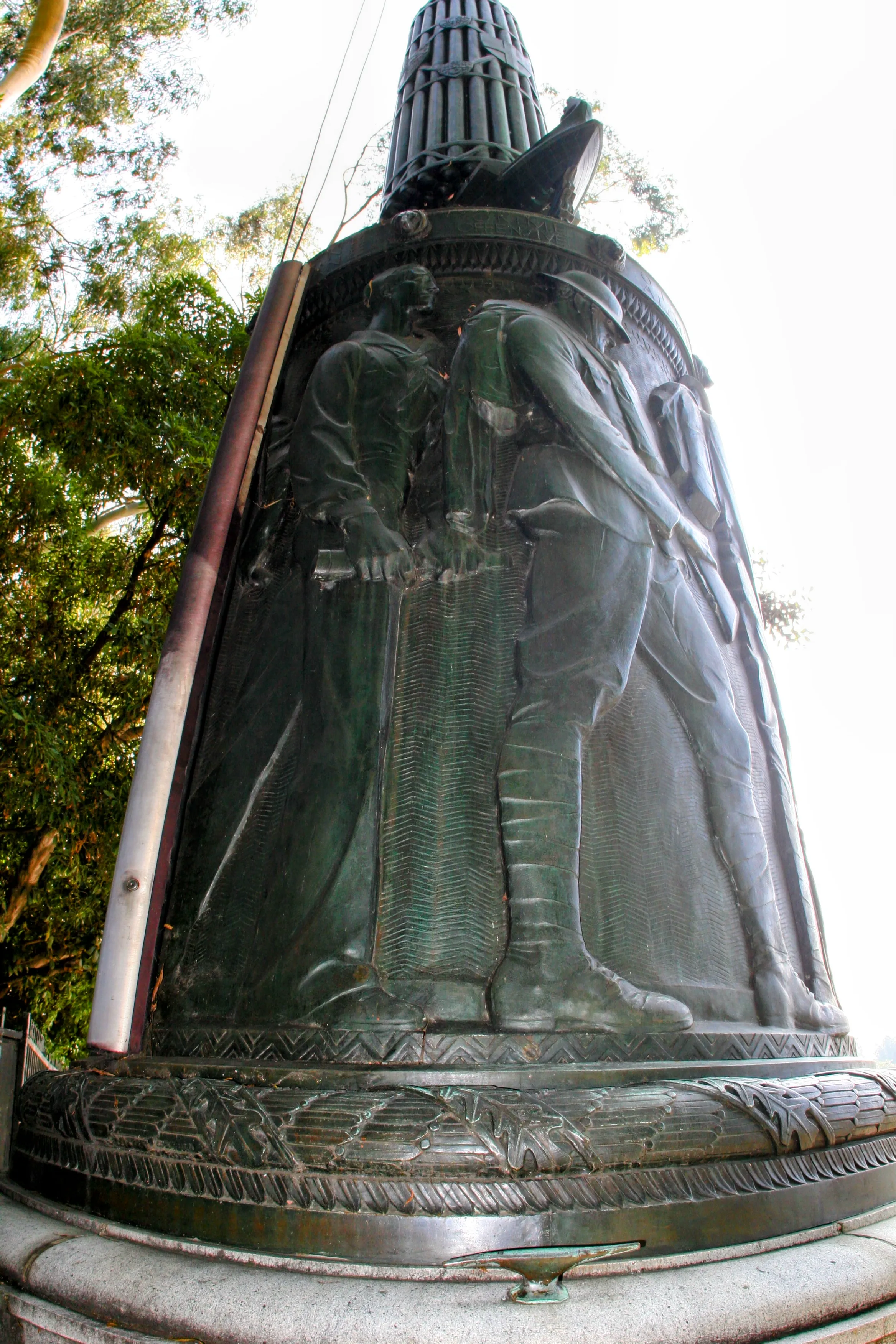 Photograph of Figures around the memorial base, from Lee Lawrie’s Pasadena, California · 1923 collection.