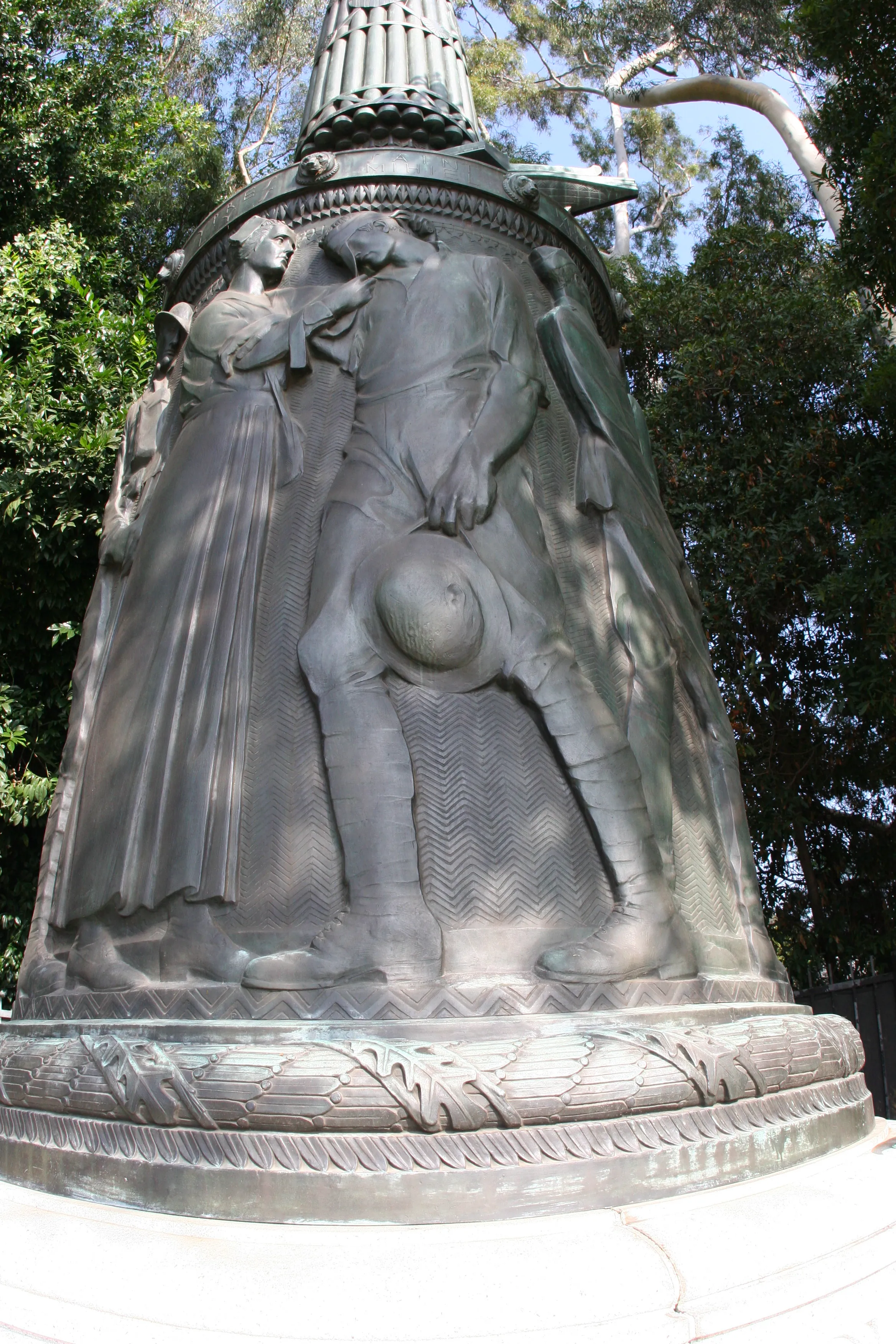 Photograph of Full view of the bronze sculptural programme, from Lee Lawrie’s Pasadena, California · 1923 collection.