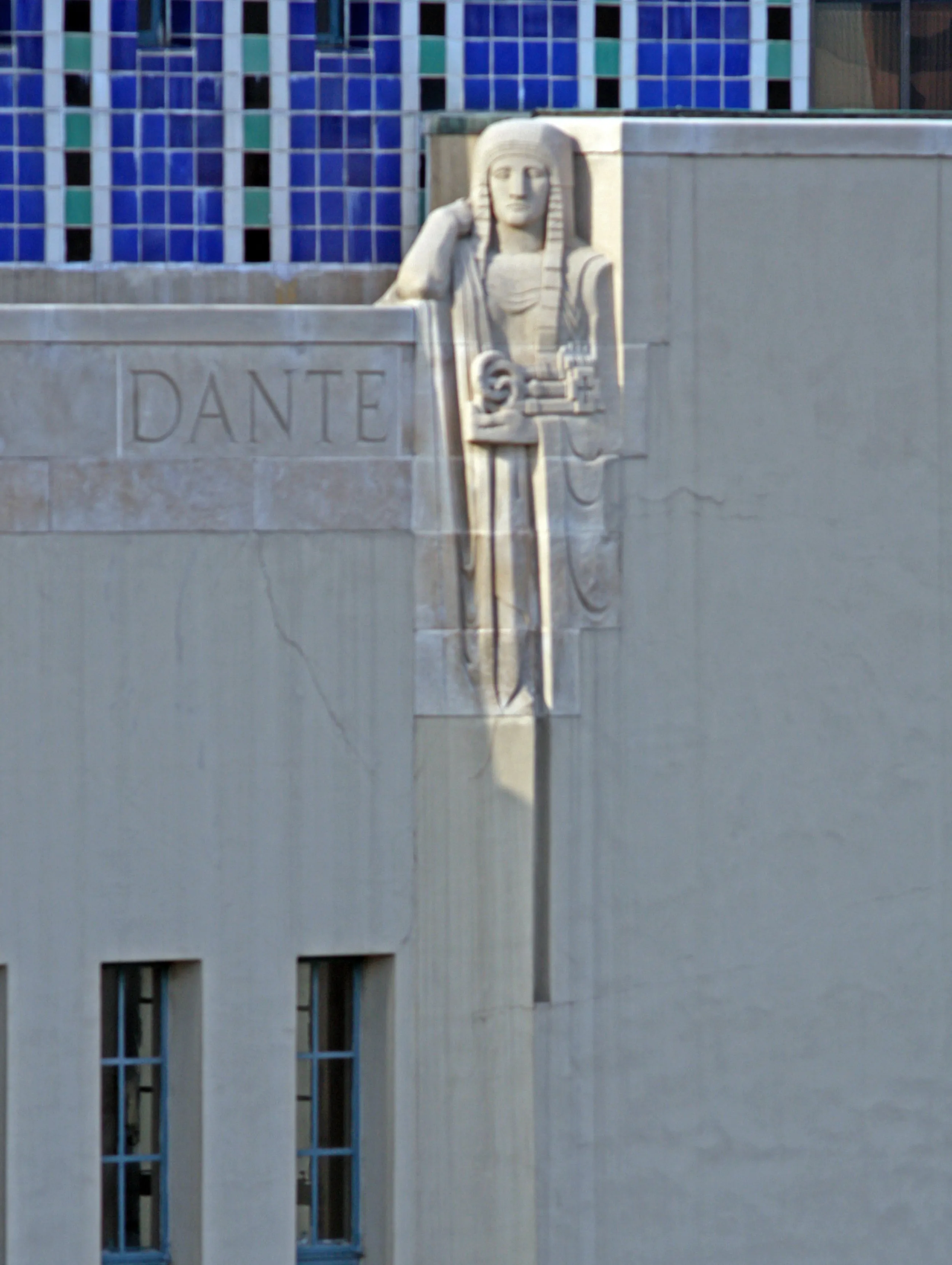 Dante Alighieri, author of The Divine Comedy, Los Angeles Public Library Tower