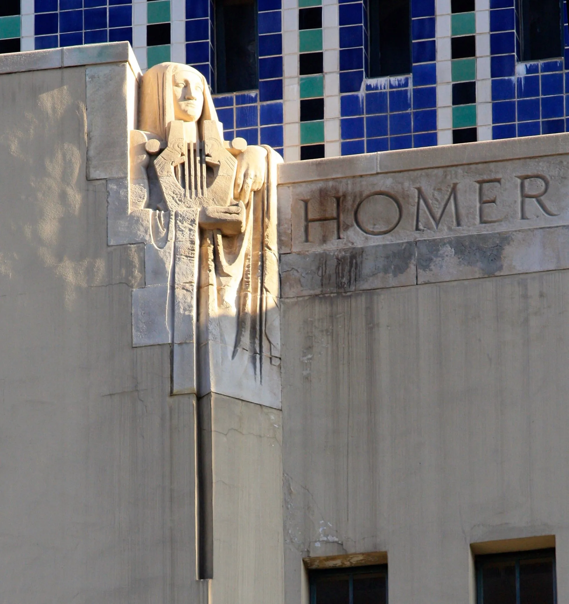 Another view of Homer, Los Angeles Public Library Tower