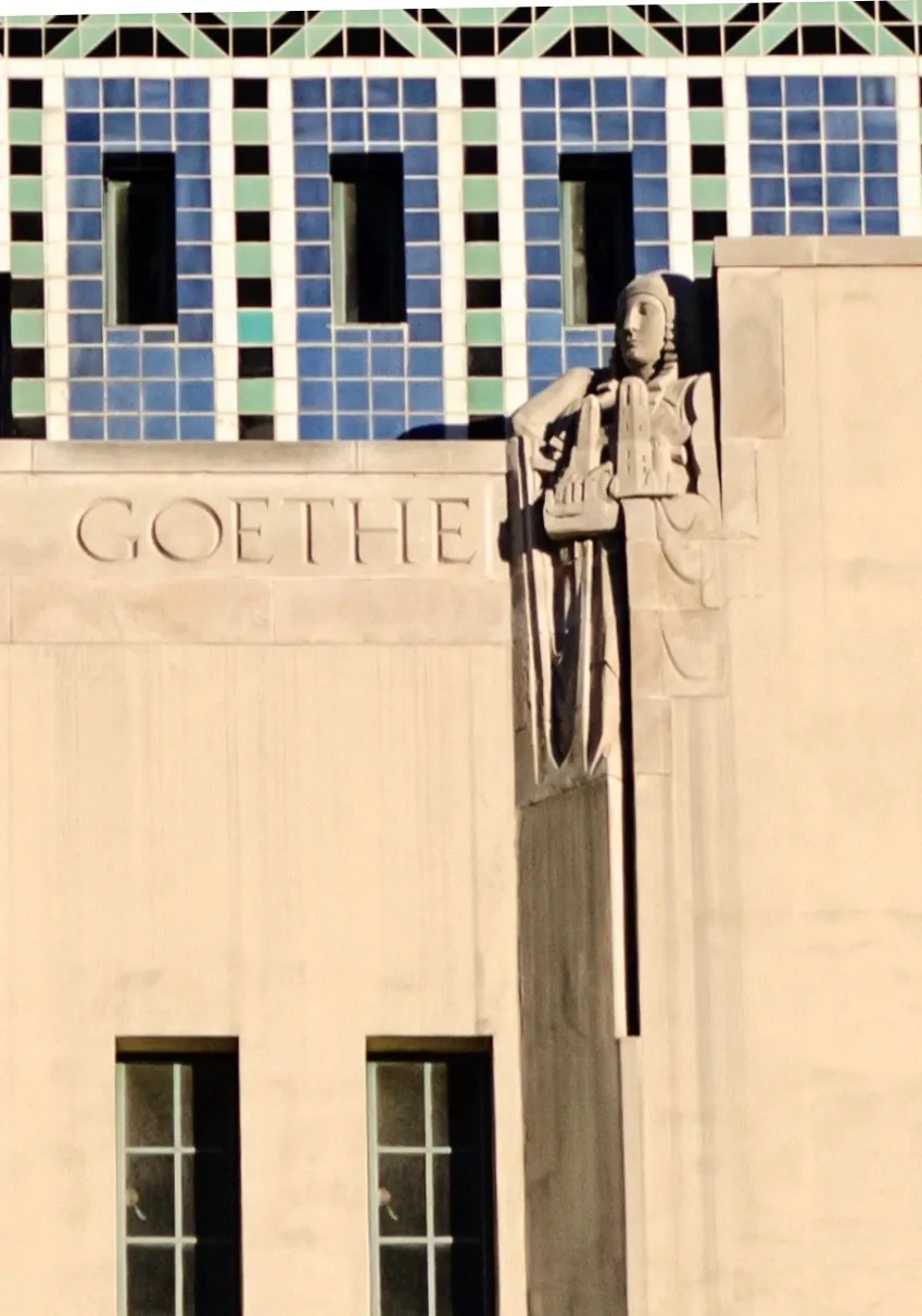 Goethe, author of Faust, Los Angeles Public Library Tower