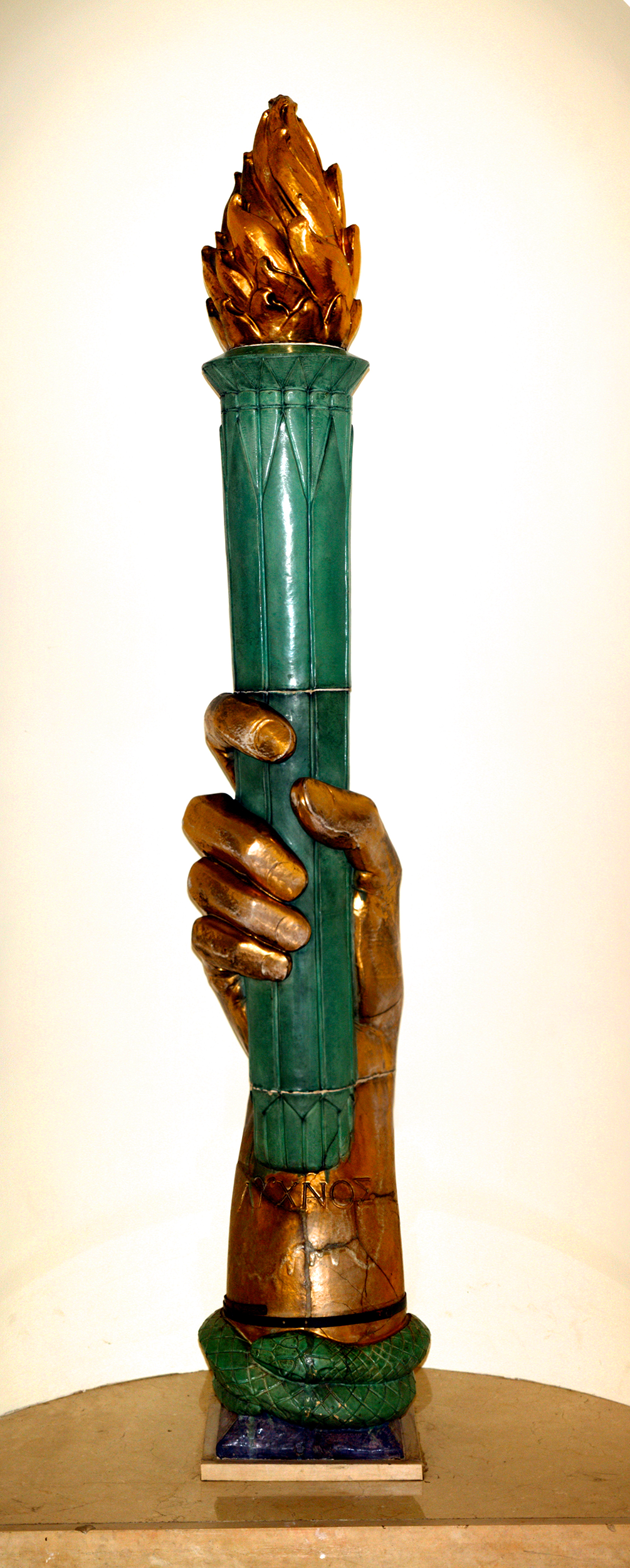 The Torch of Knowledge replica inside the library, Los Angeles, California
