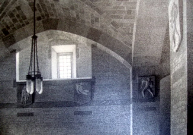 Photograph of Cadet barracks interior, archival photograph, from Lee Lawrie’s West Point, New York · 1903–1910 collection.