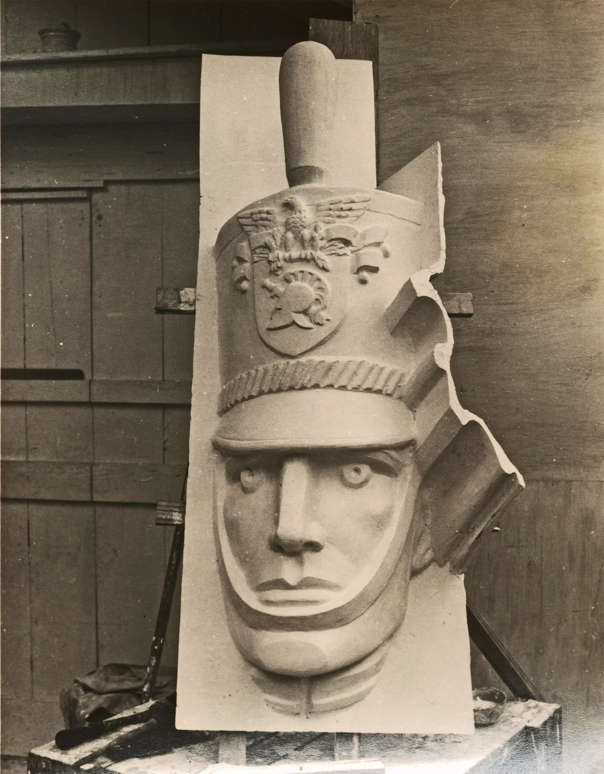 Photograph of Cadet head, archival photograph, from Lee Lawrie’s West Point, New York · 1903–1910 collection.