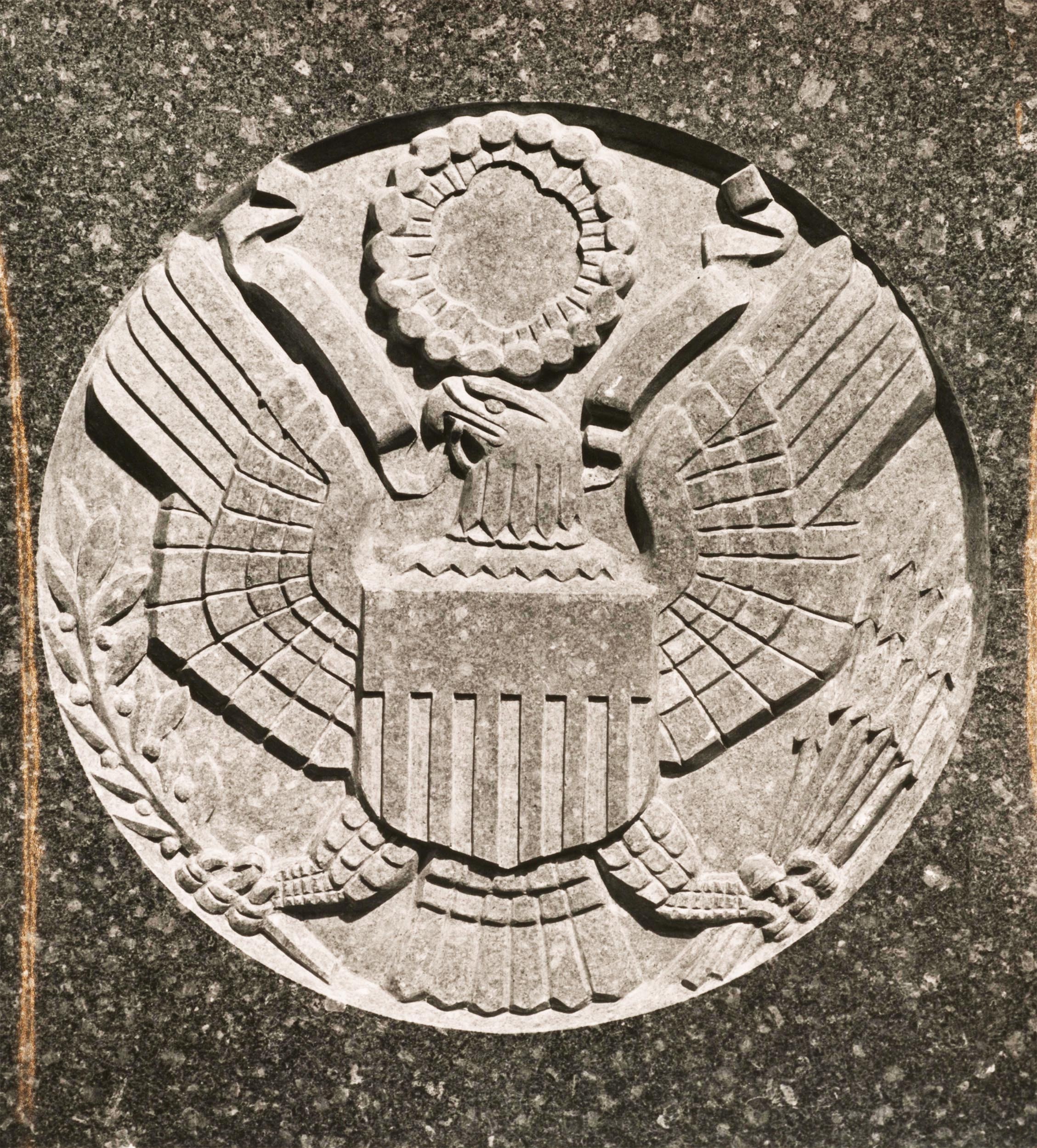 Carved eagle detail at the United States Military Academy at West Point