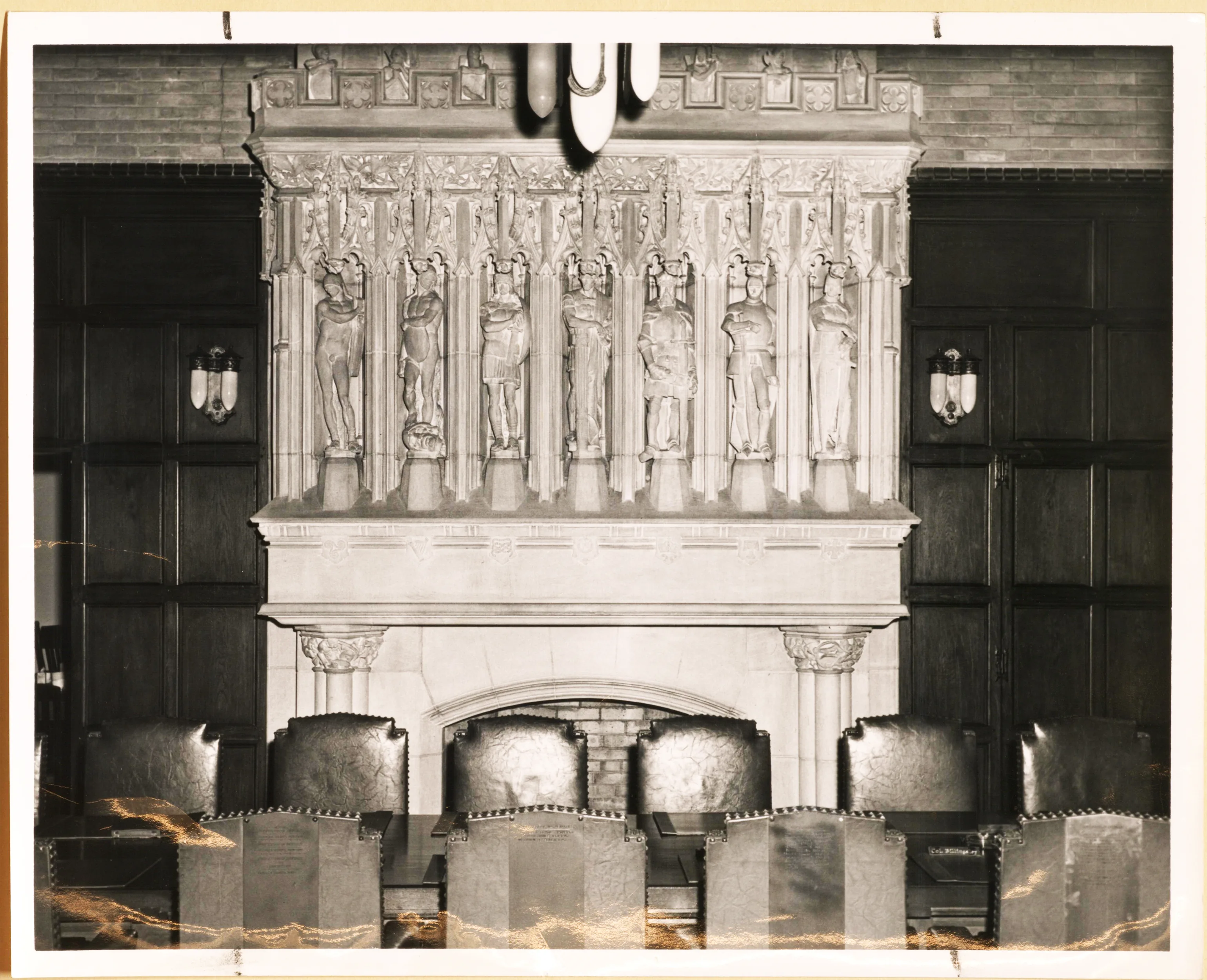 Photograph of United States Military Academy at West Point. From 1903 to 1910, Lee Lawrie worked with Bertram Goodhue on military academy buildings, from Thayer Hall to the cadet barracks.