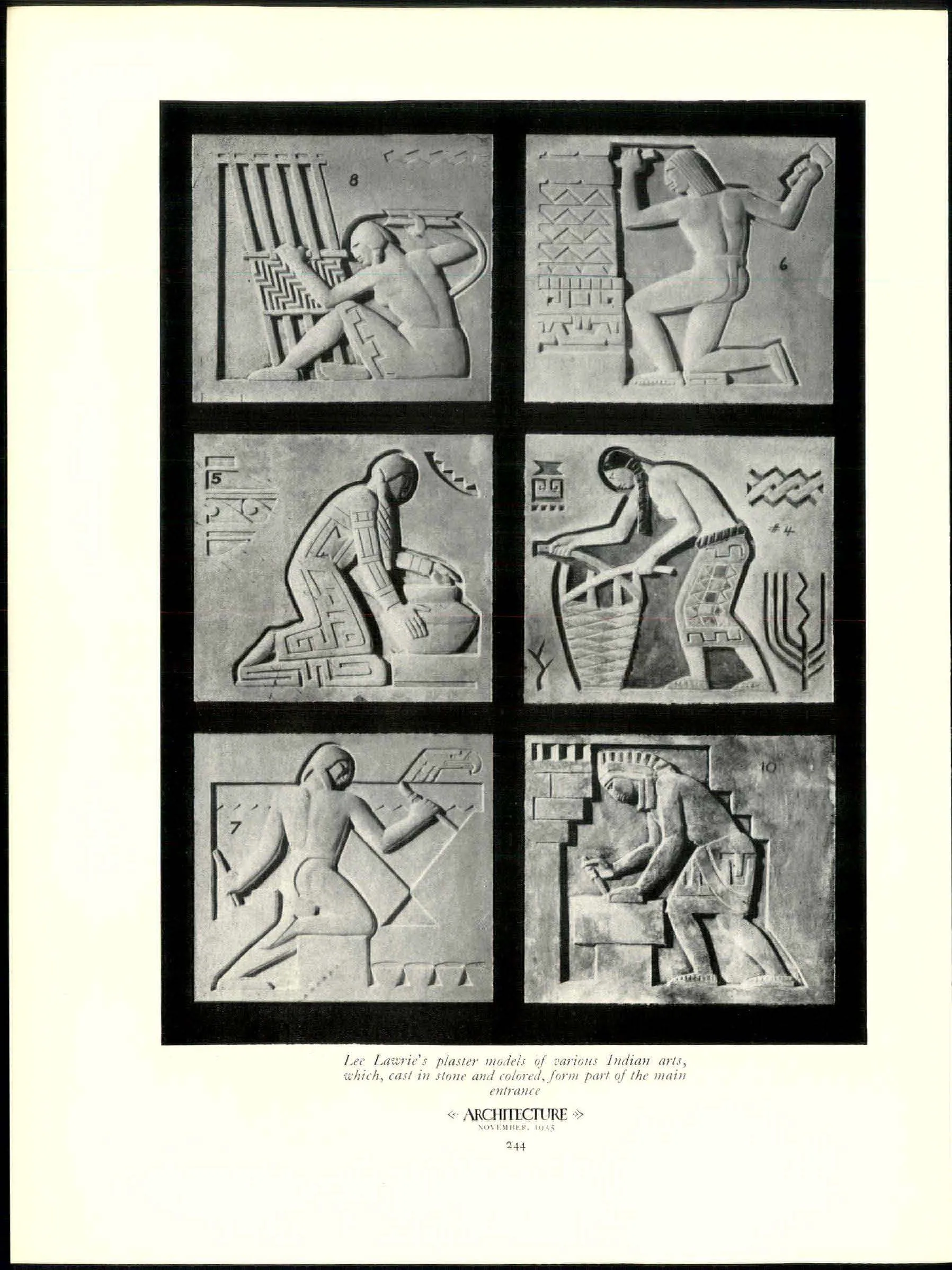 Sculptural panels, Architecture, November 1935, Wichita Art Museum · 1935