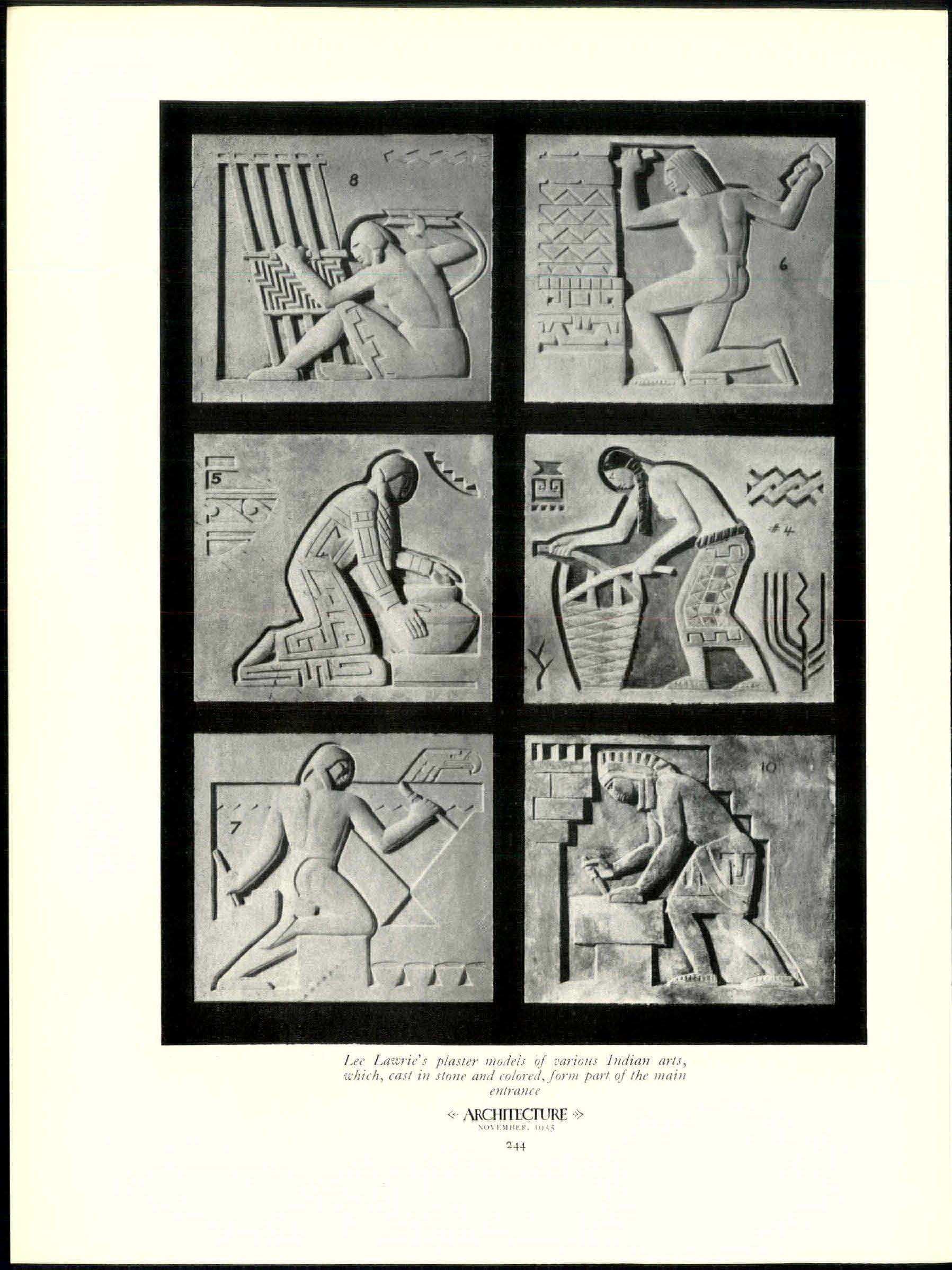 Sculptural panels, Architecture, November 1935, Wichita Art Museum · 1935