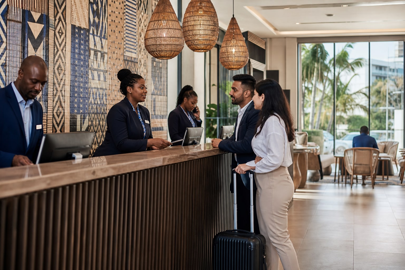 Illustrative hotel operations scene in South Africa