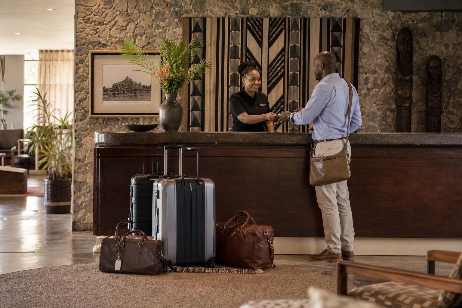 Illustrative hotel reception in Masvingo, Zimbabwe
