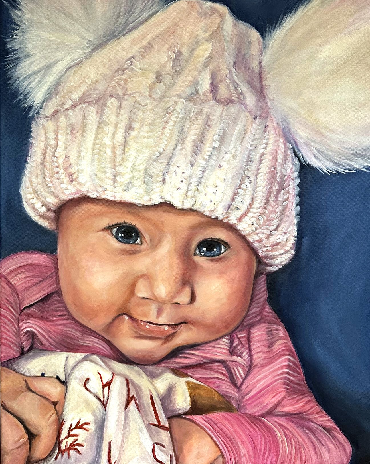 Baby portrait in pink