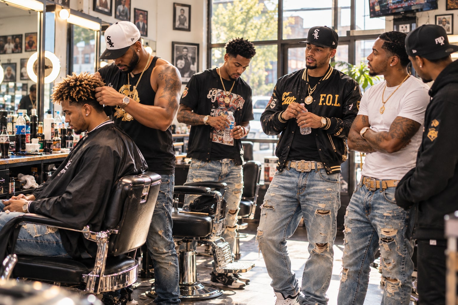 F.O.L. Friends or Lovers in the barbershop