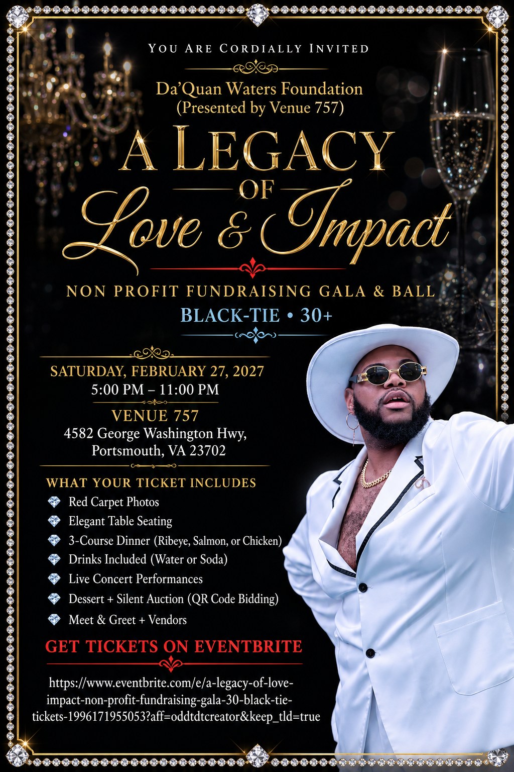 A Legacy Of Love & Impact Gala invitation