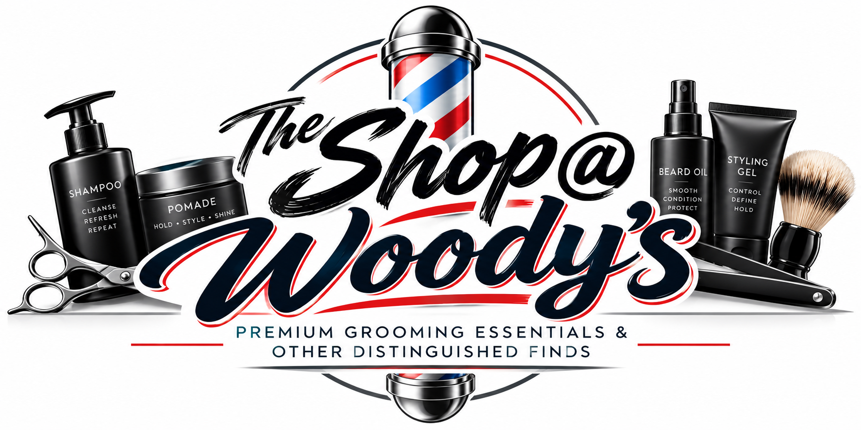 The Shop at Woody’s premium grooming essentials and distinguished finds