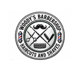 Woody’s Barbershop round seal