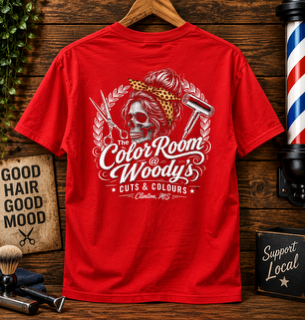 Red Female Skull T-Shirt - L