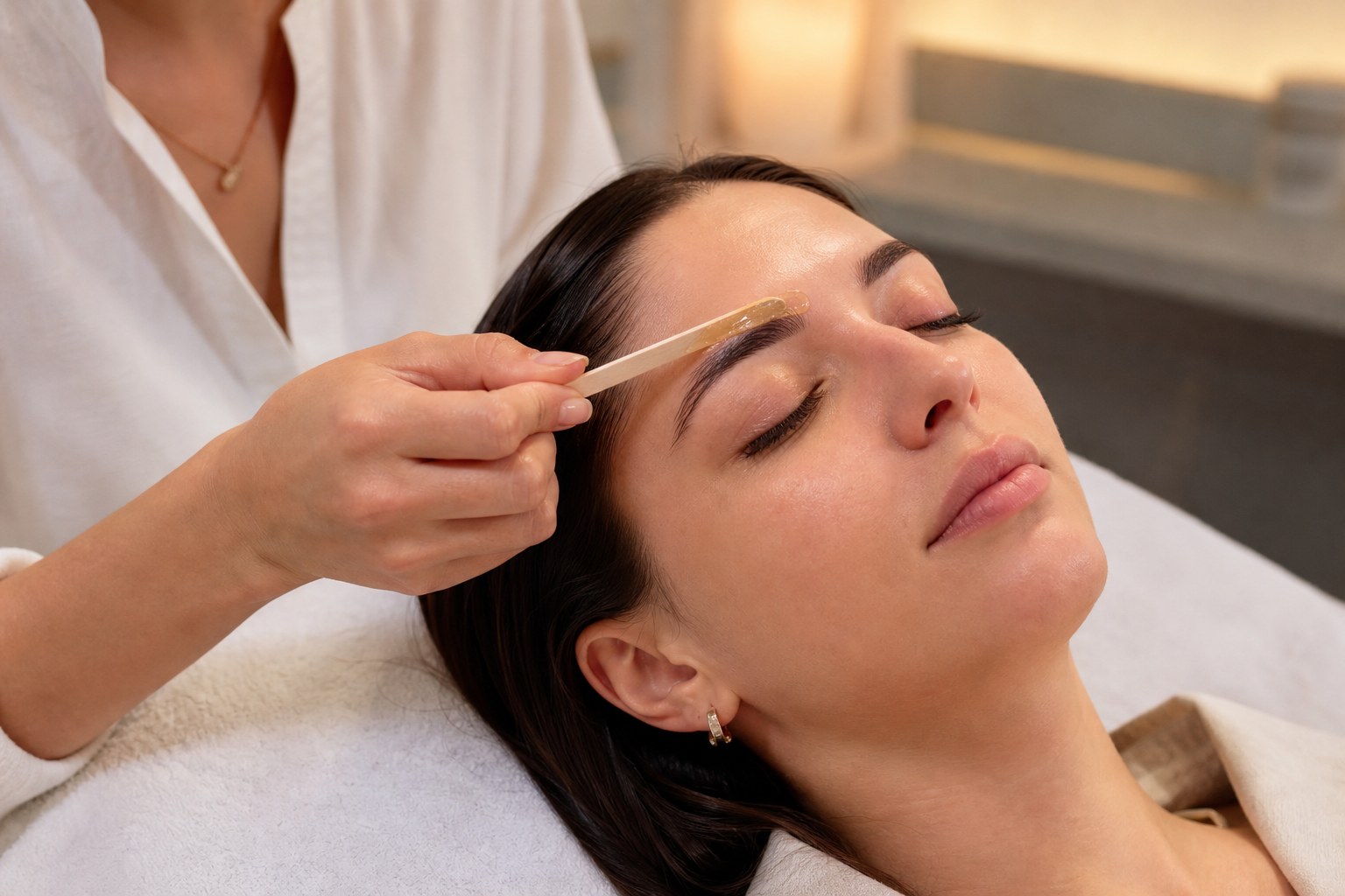 Brow waxing service at The Color Room