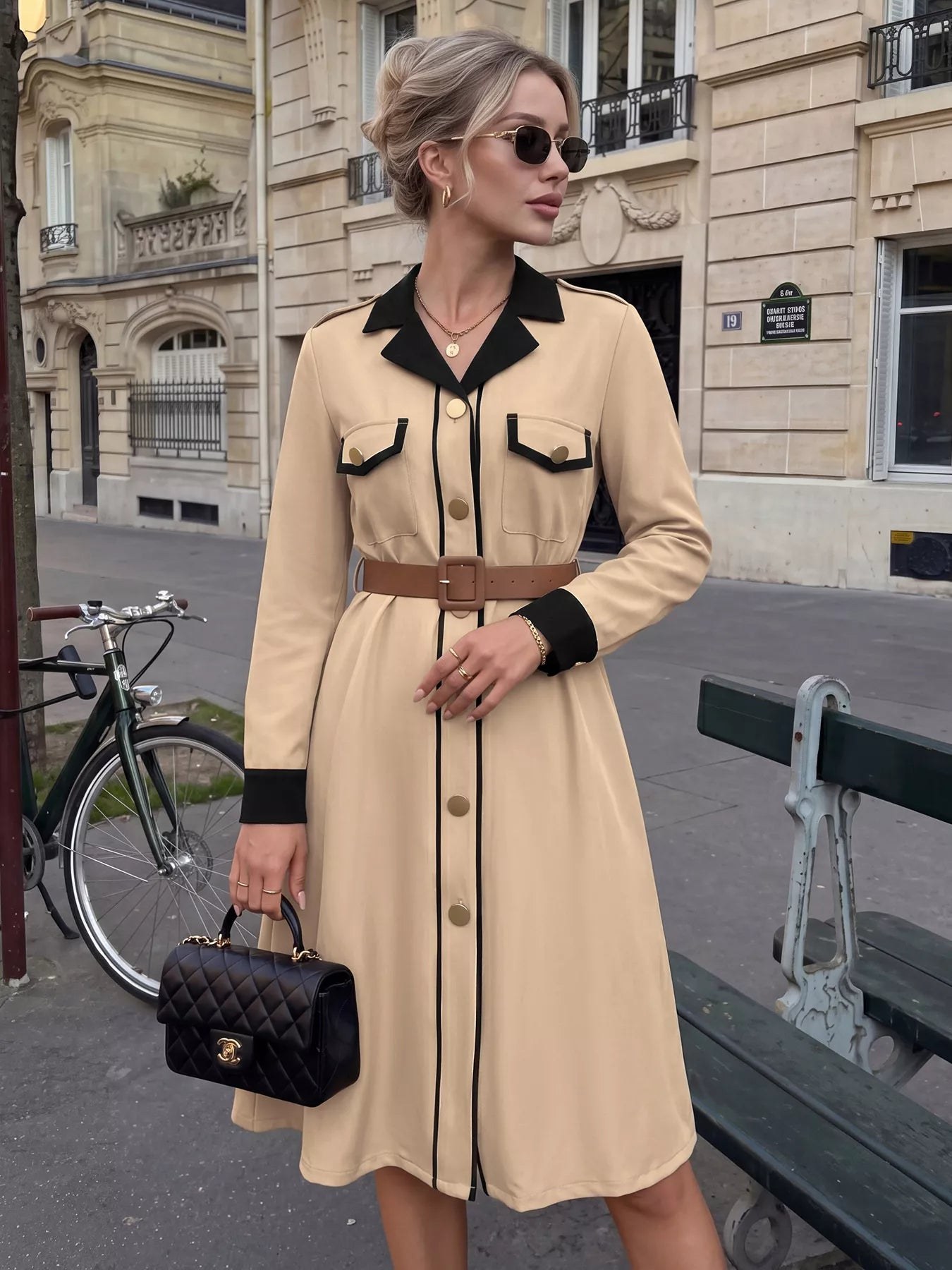 Button-front midi shirt dress from the Her Next Move collection