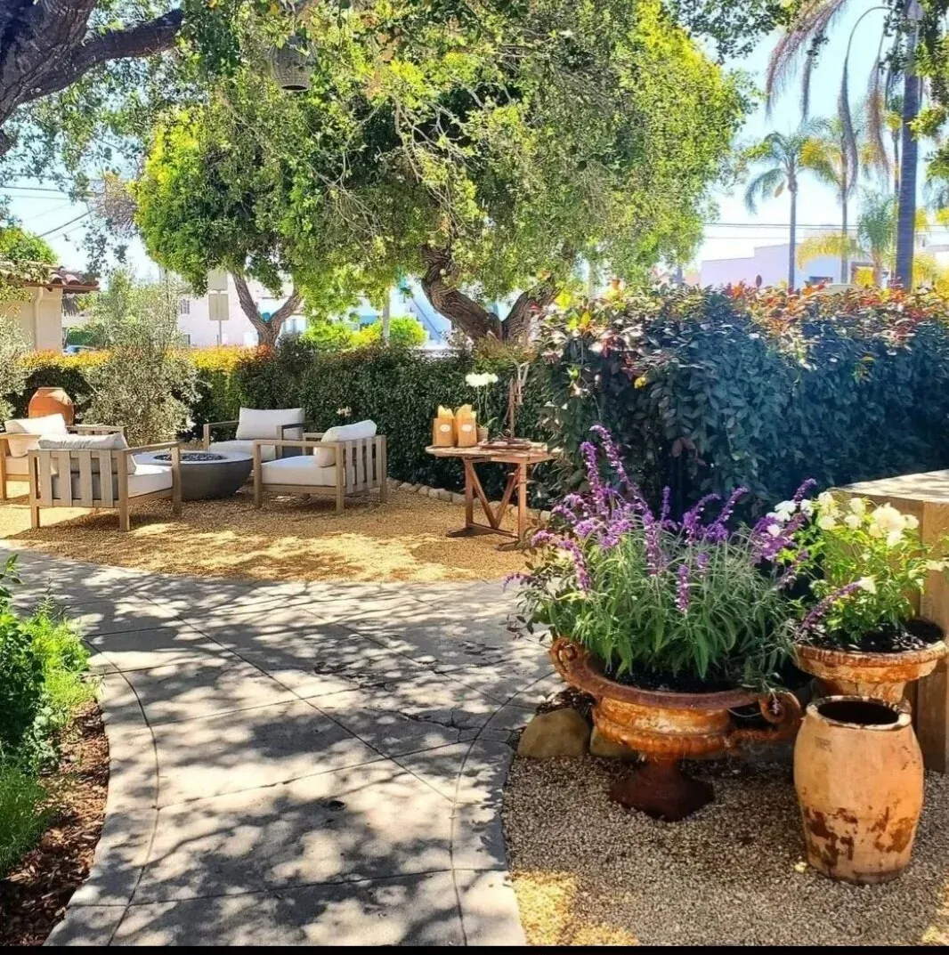 Garden path leading through the venue