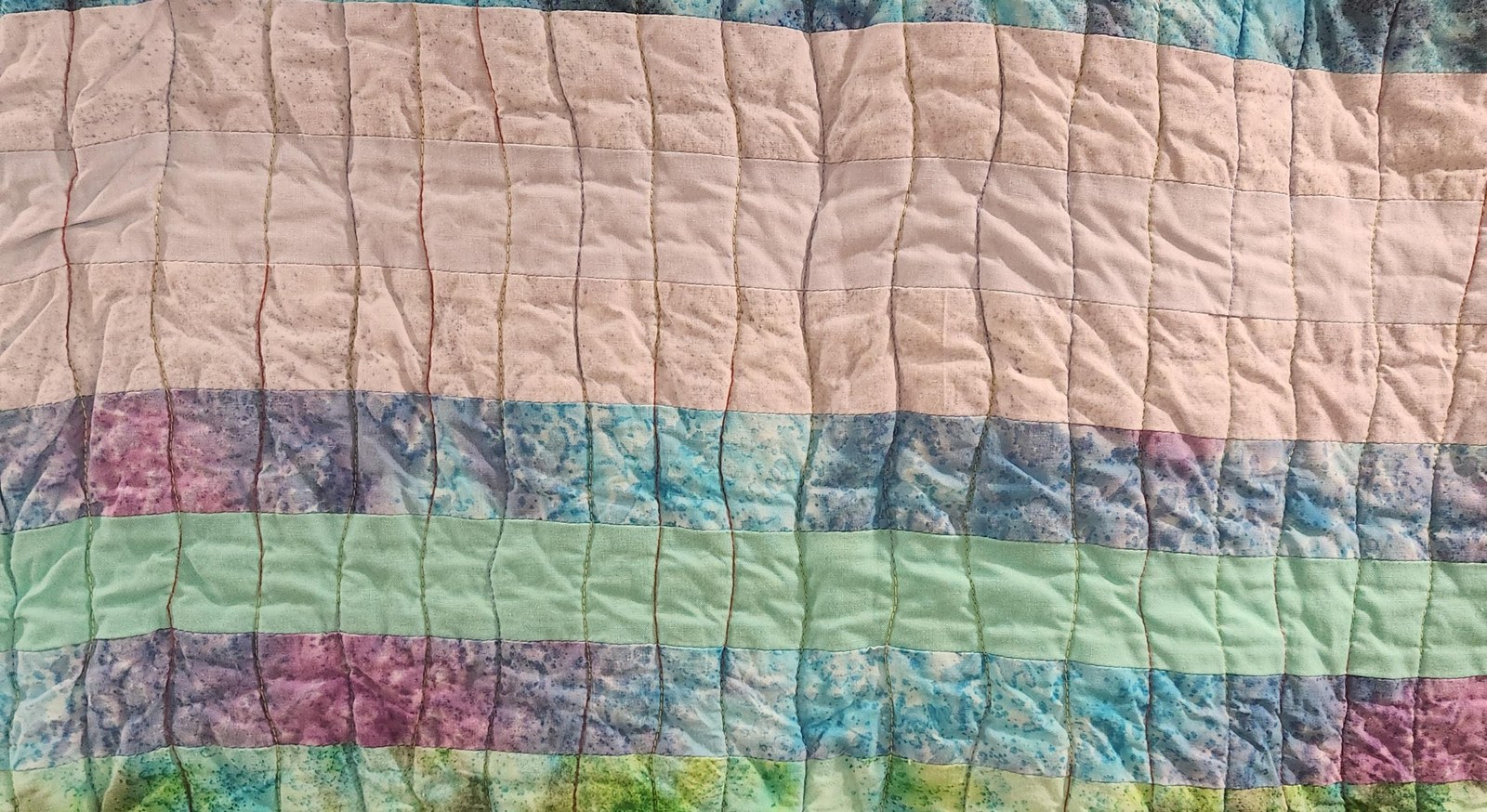 Rainbow Baby Quilt, Handmade Toddler Blanket, Colorful Cotton Nursery Quilt, Rainbow Nursery Decor, Baby Shower Gift, Toddler Bed Blanket, view 4