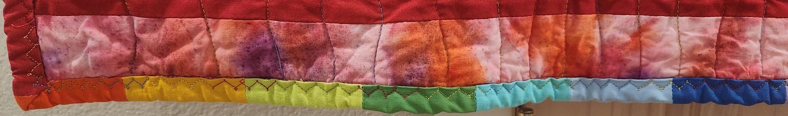 Rainbow Baby Quilt, Handmade Toddler Blanket, Colorful Cotton Nursery Quilt, Rainbow Nursery Decor, Baby Shower Gift, Toddler Bed Blanket, view 6