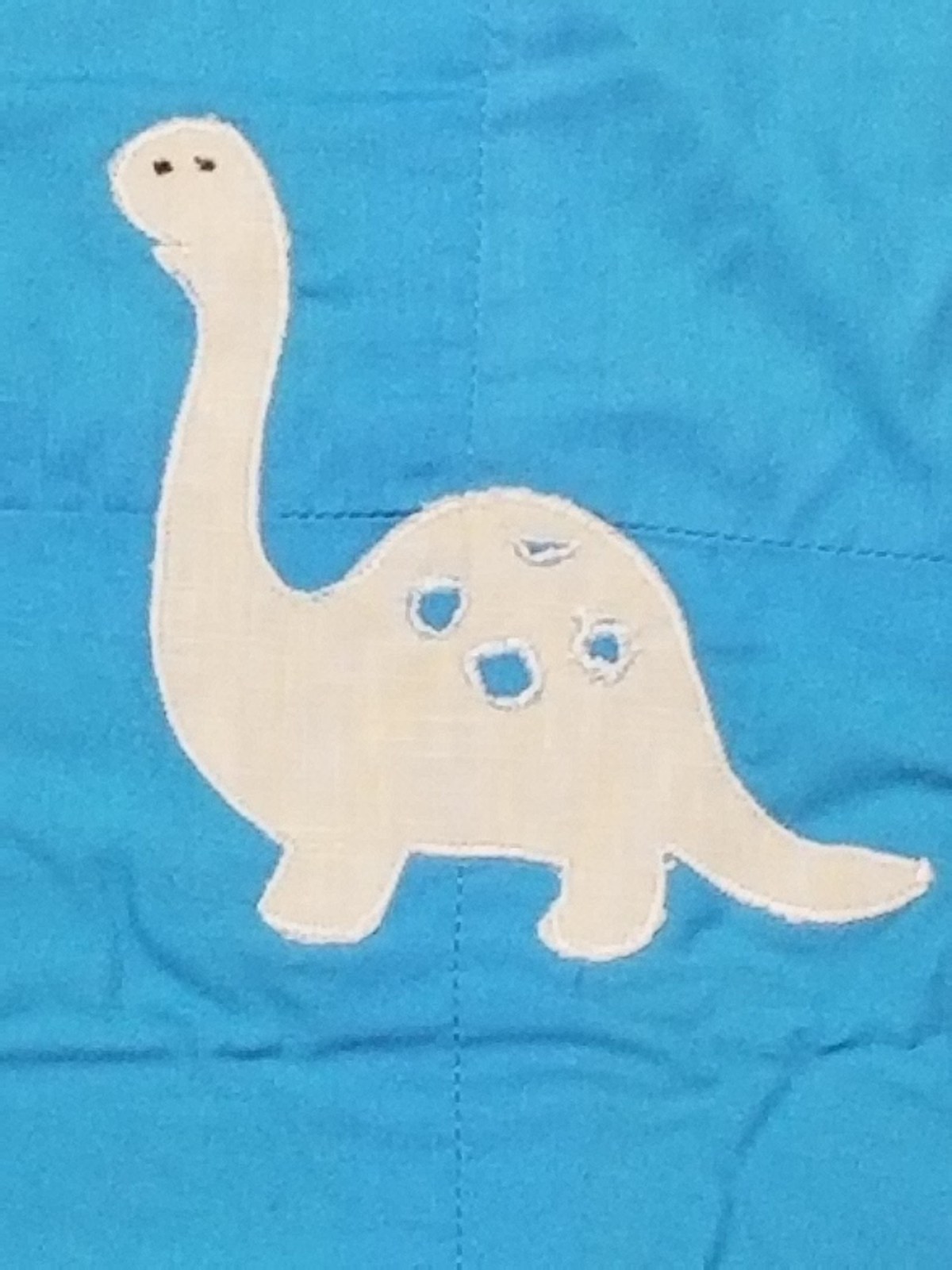 One-of-a-Kind Dinosaur Baby Quilt, Handmade Patchwork Flannel Nursery Blanket, Dino Nursery Decor, Baby Boy Shower Gift, New Baby Gift, view 6