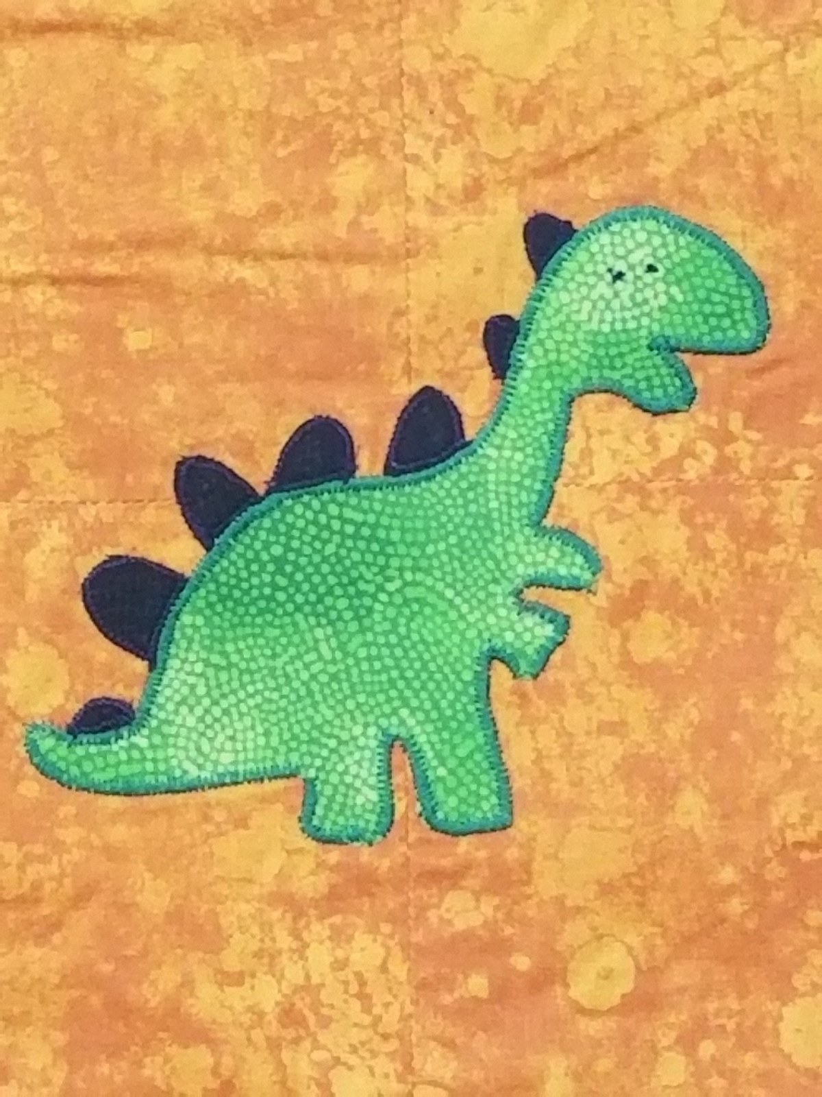 One-of-a-Kind Dinosaur Baby Quilt, Handmade Patchwork Flannel Nursery Blanket, Dino Nursery Decor, Baby Boy Shower Gift, New Baby Gift, view 7
