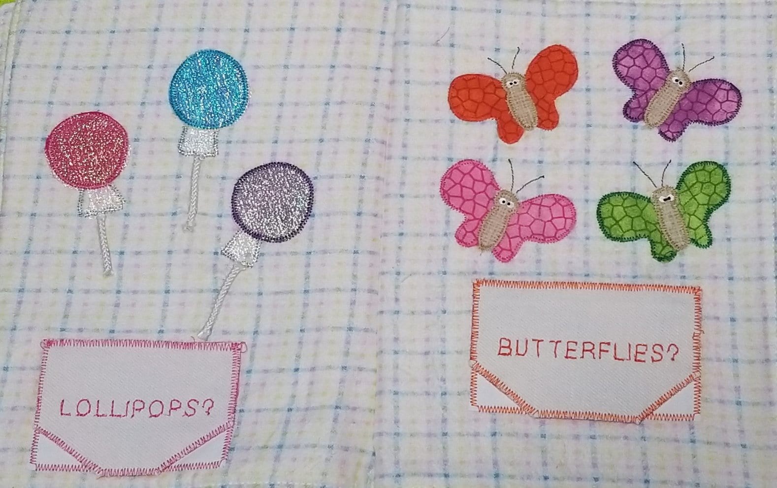 Handmade Fabric Counting Book 1-10, Montessori Toddler Quiet Book, Lift-the-Flap Sensory Book, Ready to Ship Learning Gift, view 3
