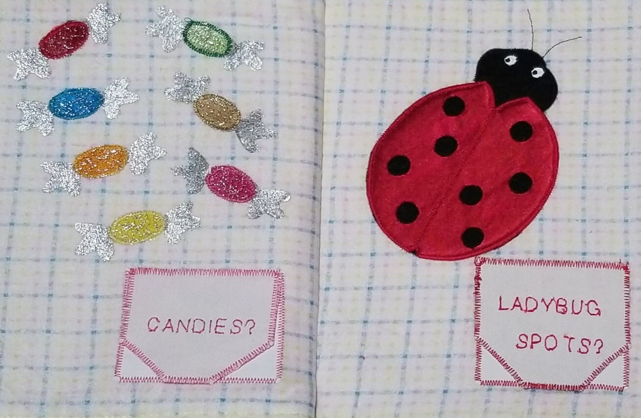 Handmade Fabric Counting Book 1-10, Montessori Toddler Quiet Book, Lift-the-Flap Sensory Book, Ready to Ship Learning Gift, view 5
