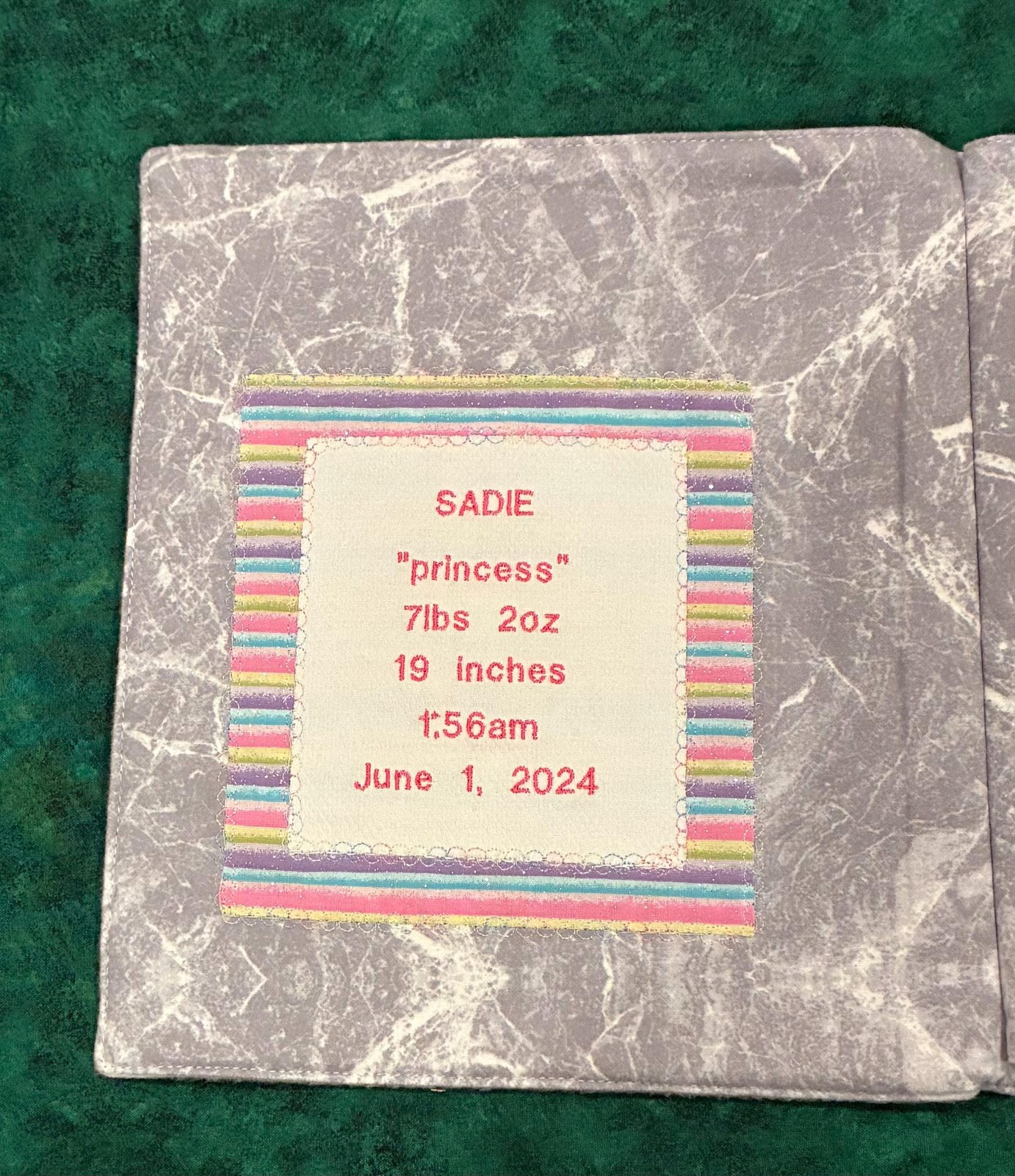 Adoption Gift Personalized Name Book, Cloth Keepsake for Adopted or Foster Child, Welcome Home Gift, Gotcha Day Gift, Handmade Baby Book, view 3