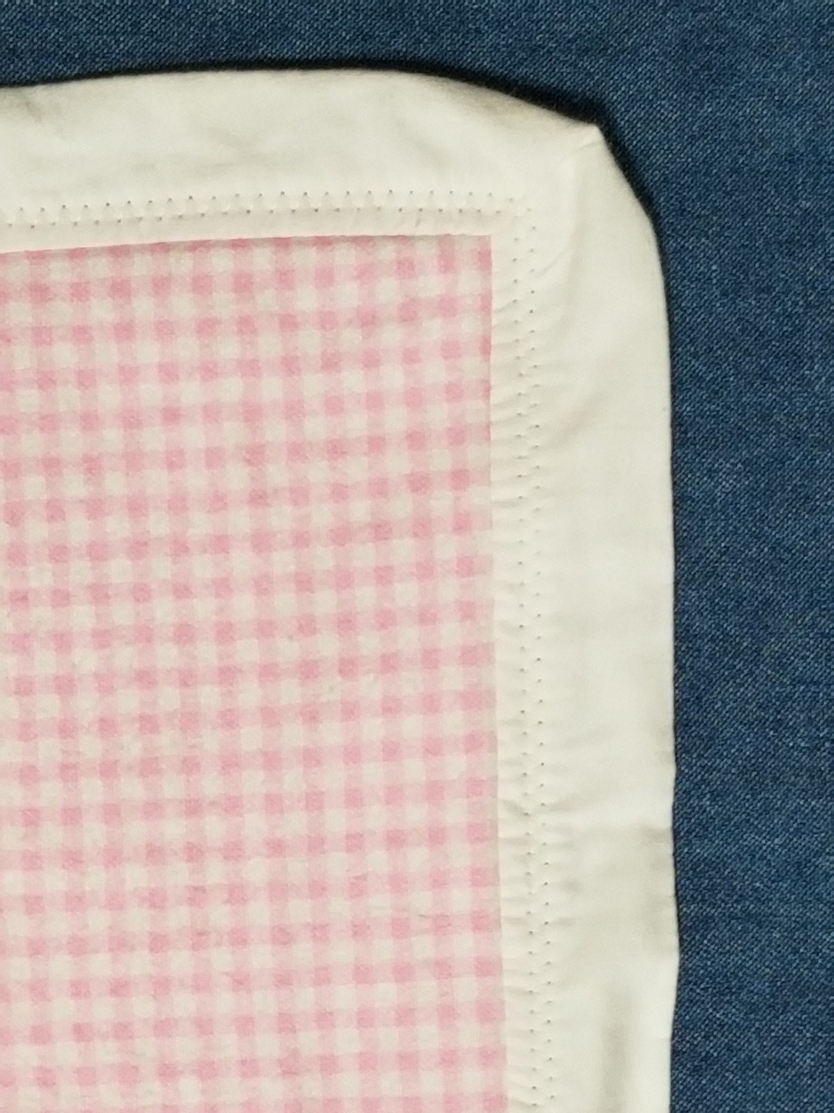 Pastel Patchwork Flannel Crib Quilt, Gingham Polka Dot Nursery Blanket (38"x56"), view 6