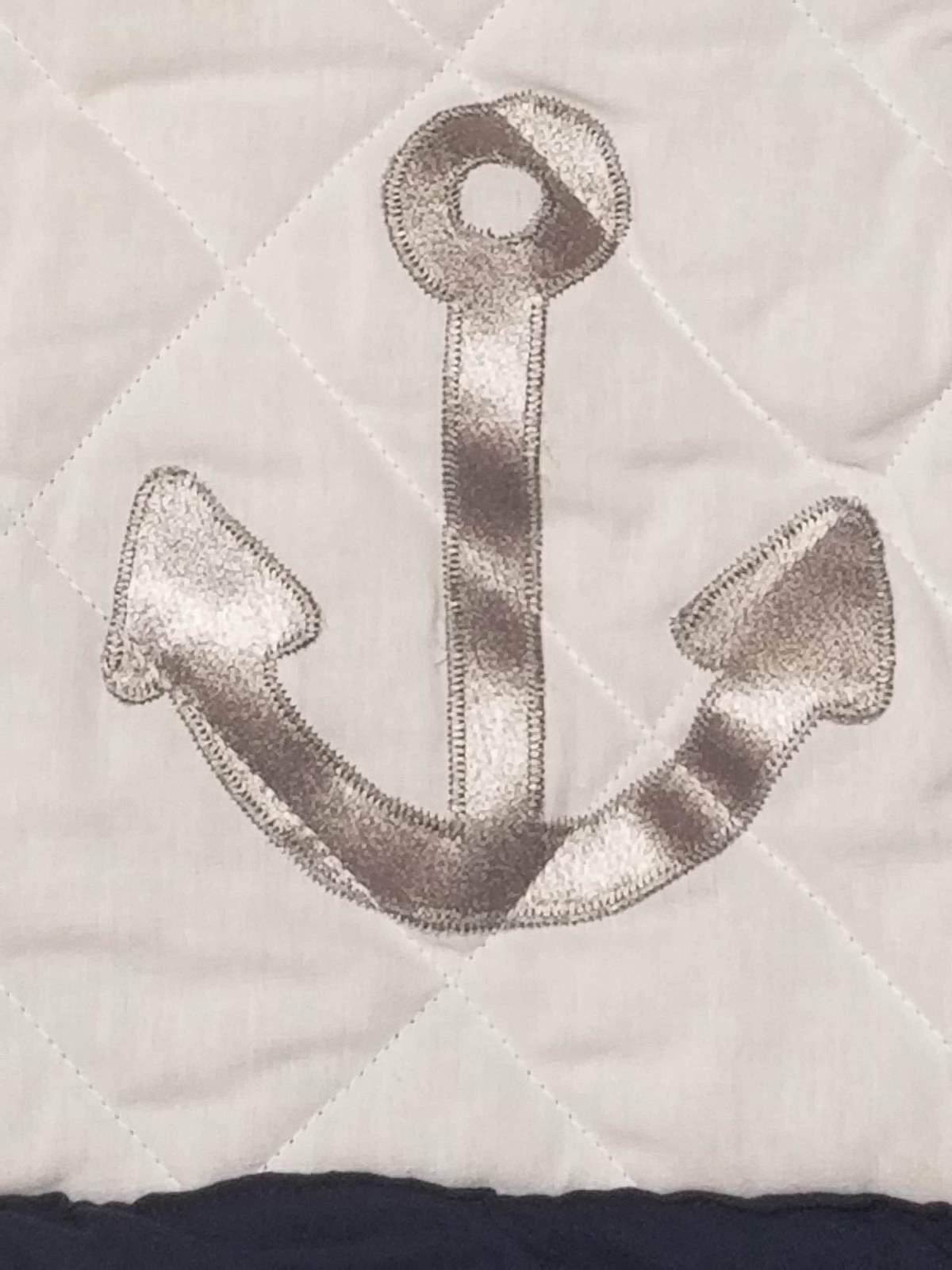 Handmade Nautical Baby Quilt with Sailboat and Whale Appliques for the Nursery, view 10