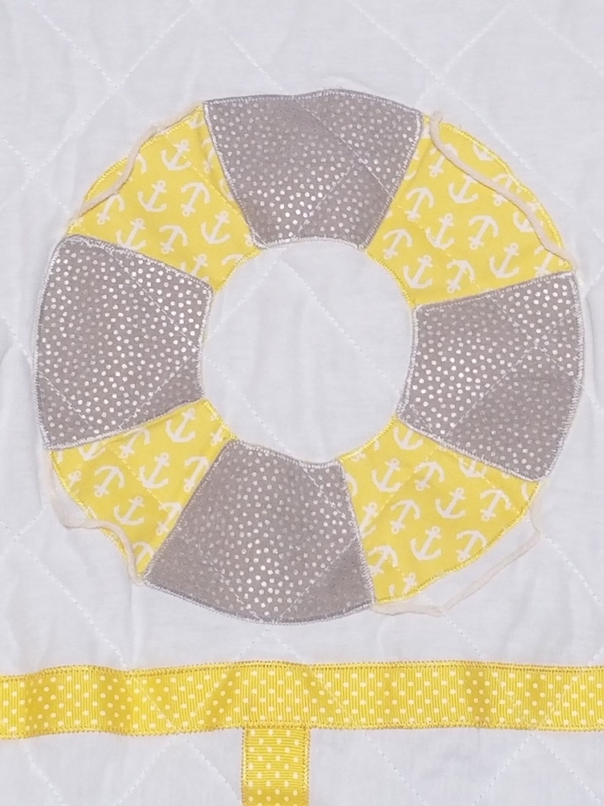 Handmade Nautical Baby Quilt with Sailboat and Whale Appliques for the Nursery, view 4