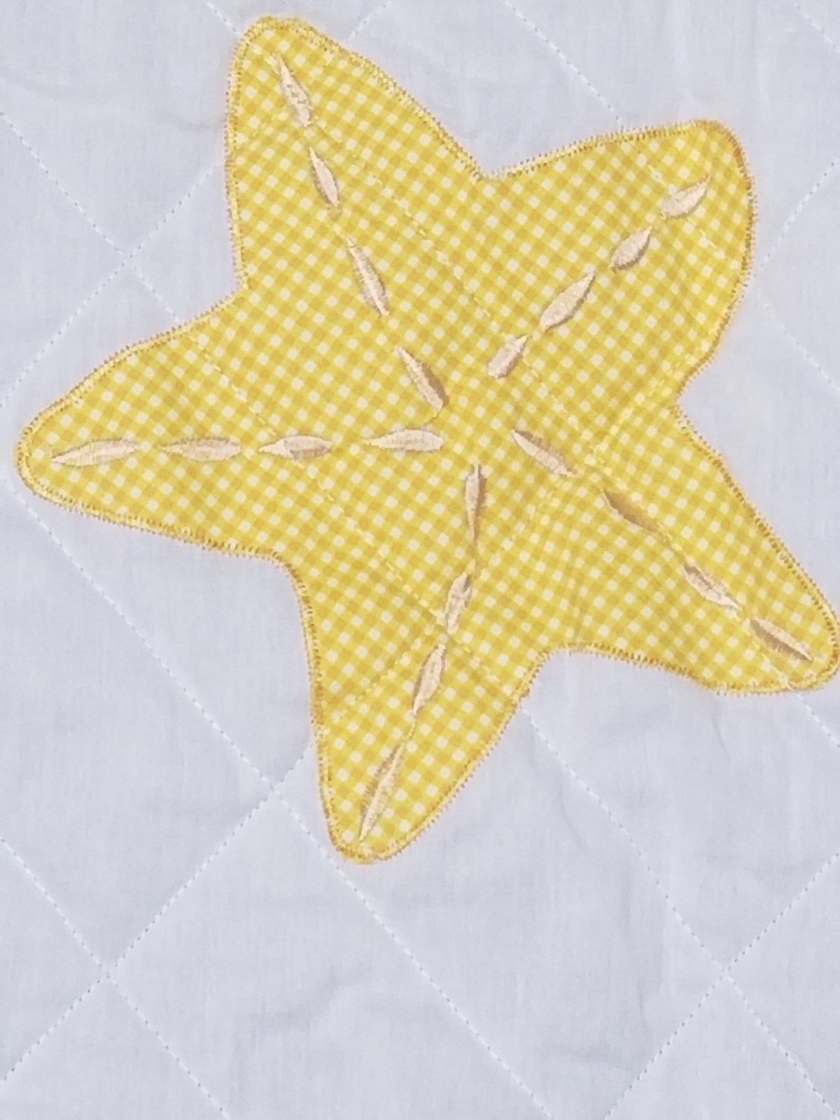 Handmade Nautical Baby Quilt with Sailboat and Whale Appliques for the Nursery, view 7