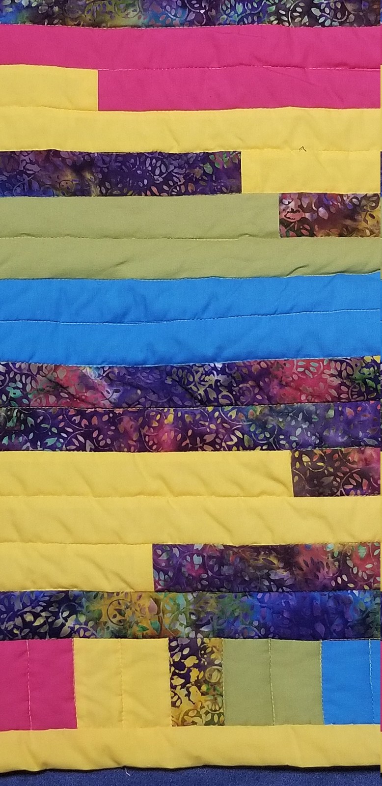 Handmade Colorful Cotton Quilt Bright Abstract Stripes Toddler Blanket Soft Comfortable Cozy, view 3