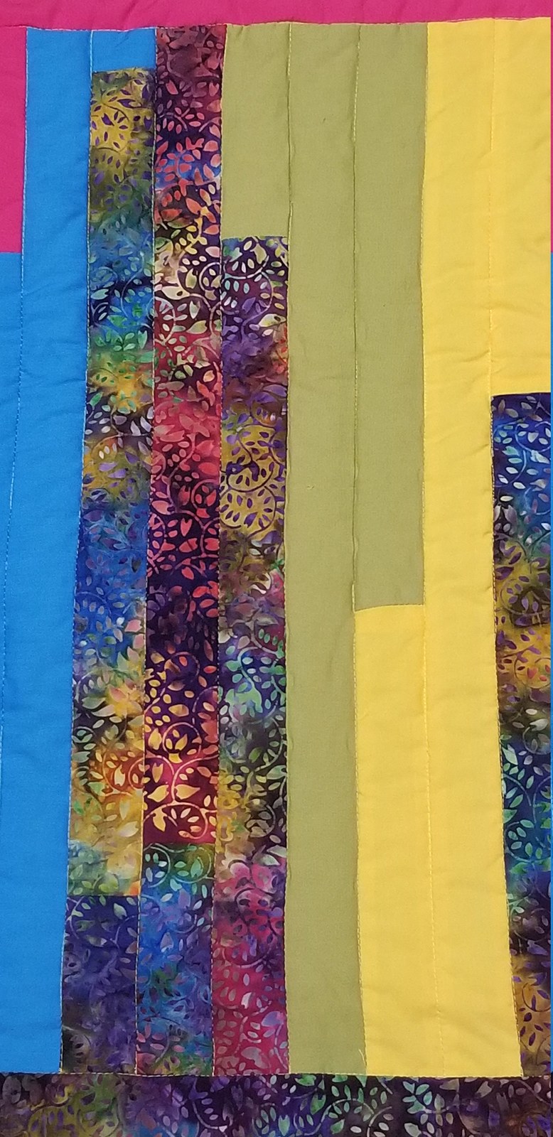 Handmade Colorful Cotton Quilt Bright Abstract Stripes Toddler Blanket Soft Comfortable Cozy, view 4