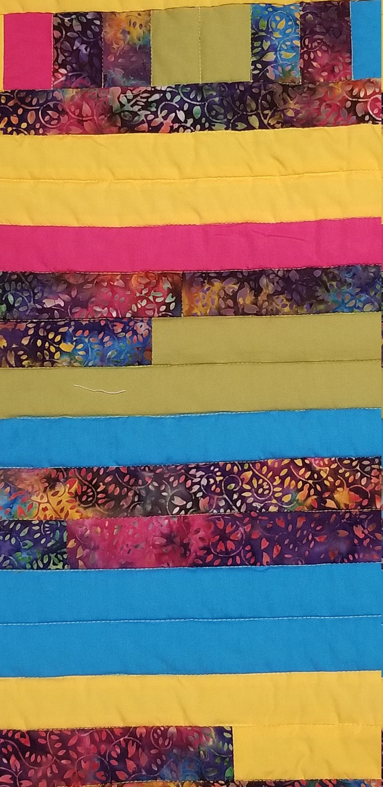 Handmade Colorful Cotton Quilt Bright Abstract Stripes Toddler Blanket Soft Comfortable Cozy, view 5