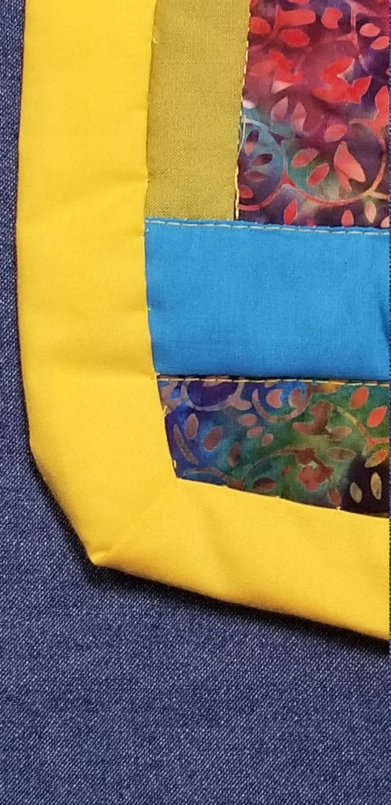 Handmade Colorful Cotton Quilt Bright Abstract Stripes Toddler Blanket Soft Comfortable Cozy, view 6