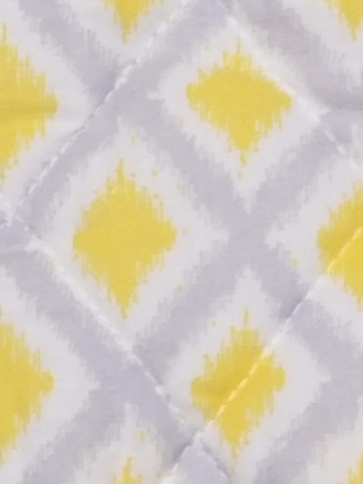 Handmade Yellow Gray White Cotton Quilt Play Mat Nursery Blanket Cozy Modern Striped Polka Dot, view 6