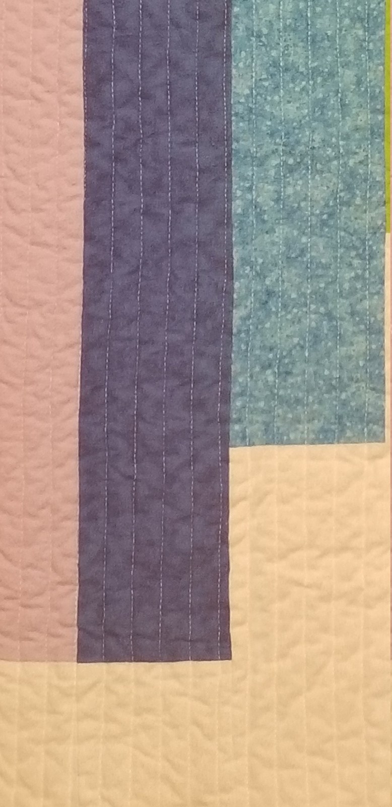 Rainbow Heart Baby Quilt, Handmade Flannel Crib Blanket, Colorful Nursery Quilt (41"x54"), view 5